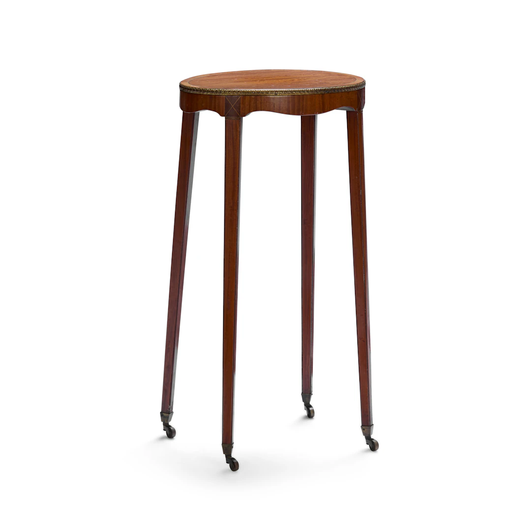 GEORGIAN STYLE SATINWOOD URN STAND