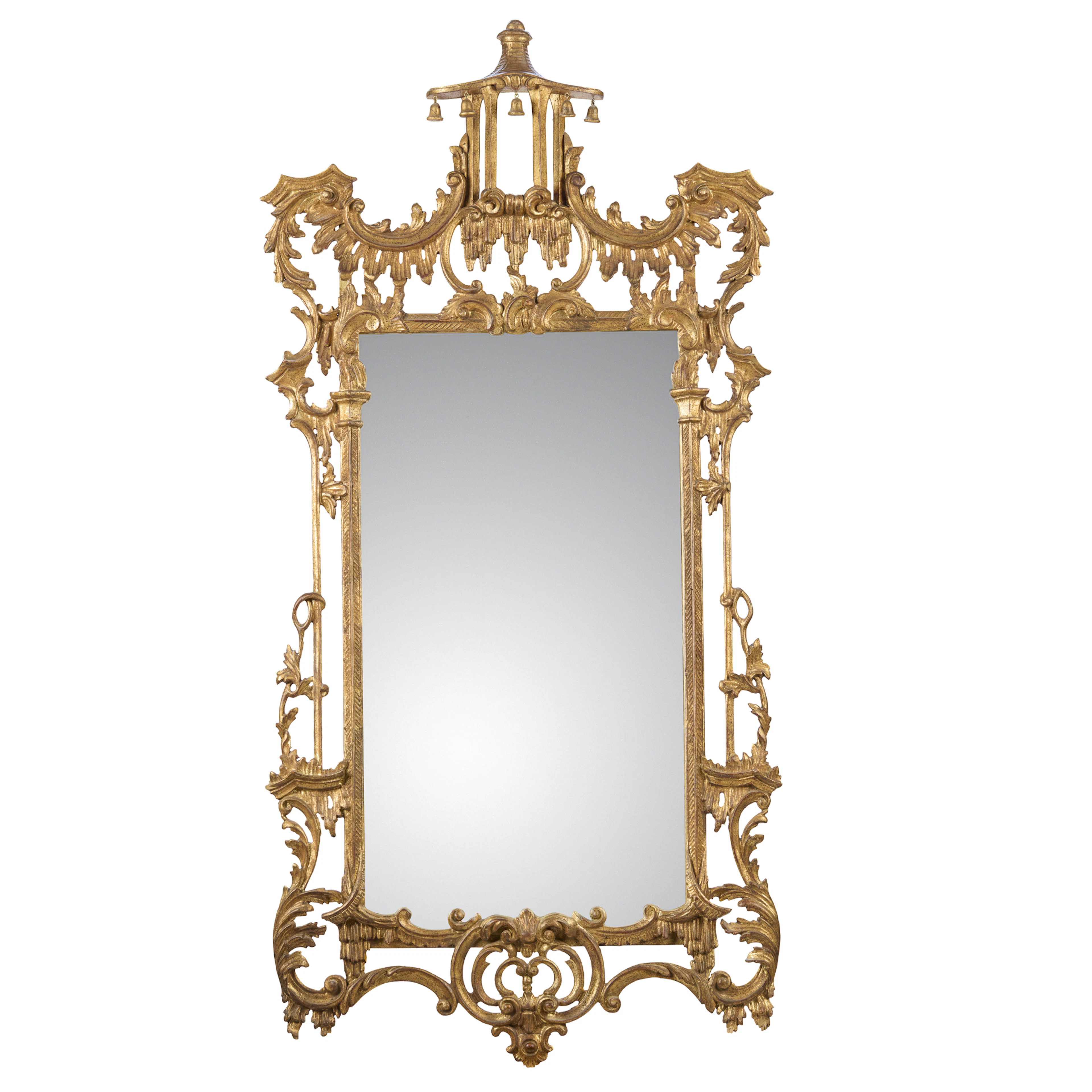 GEORGIAN STYLE GILTWOOD 'CHINESE CHIPPENDALE' MIRROR