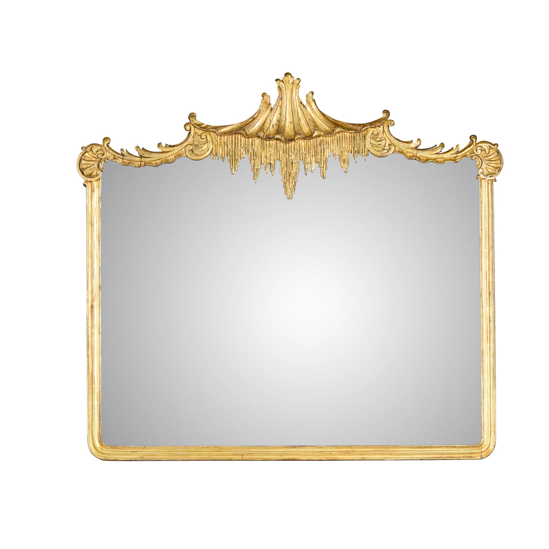 GEORGIAN STYLE GILTWOOD OVERMANTEL MIRROR