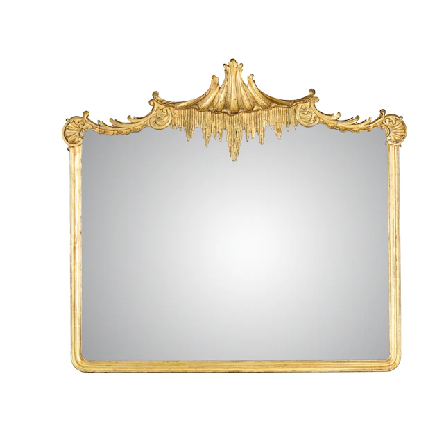 GEORGIAN STYLE GILTWOOD OVERMANTEL MIRROR