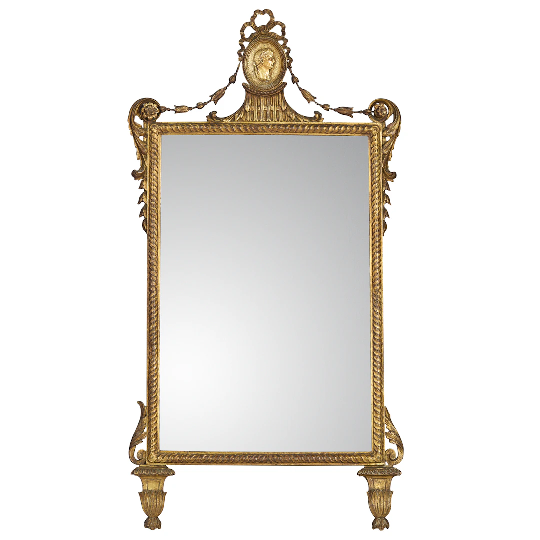 CONTINENTAL NEOCLASSICAL GILTWOOD MIRROR