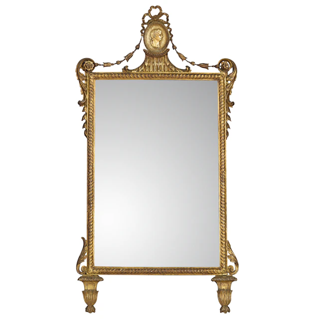 CONTINENTAL NEOCLASSICAL GILTWOOD MIRROR