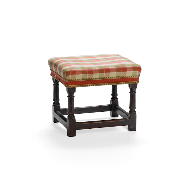 WILLIAM AND MARY SMALL OAK FOOTSTOOL