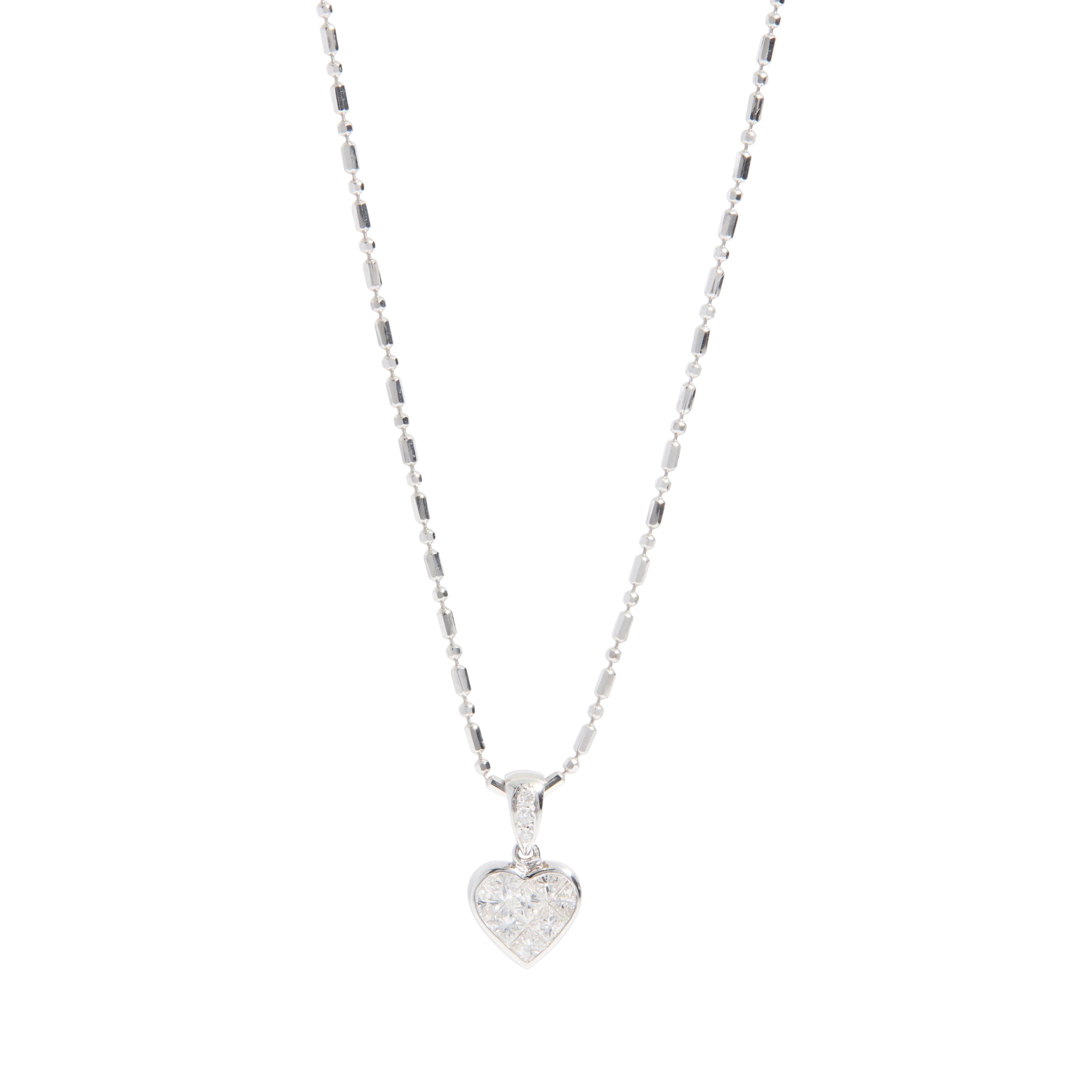 An 18ct gold diamond 'heart' pendant
