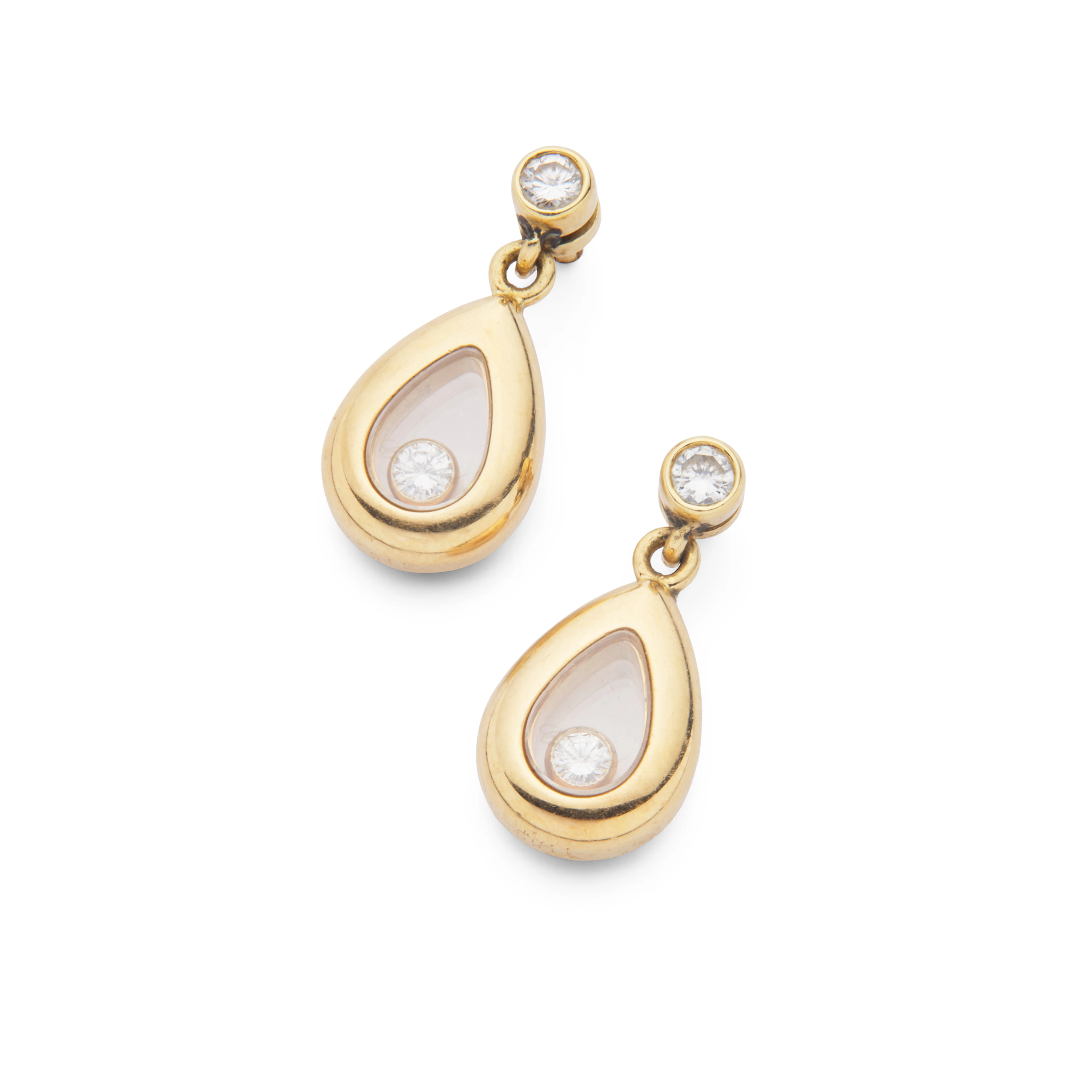 Chopard: A pair of 'Happy Diamond' earrings