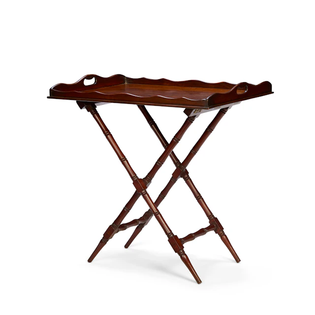 REGENCY MAHOGANY BUTLER'S TRAY AND STAND