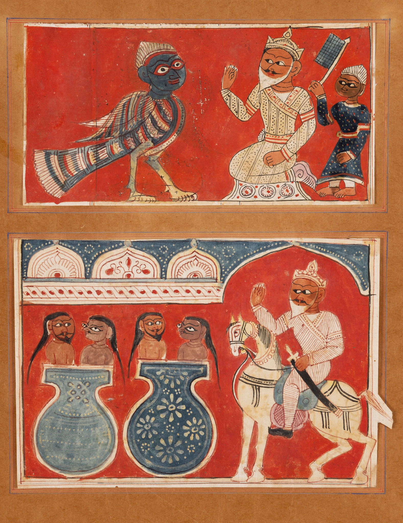GROUP OF SIX SULTANATE ILLUSTRATIONS TO THE ISKANDARNAMA