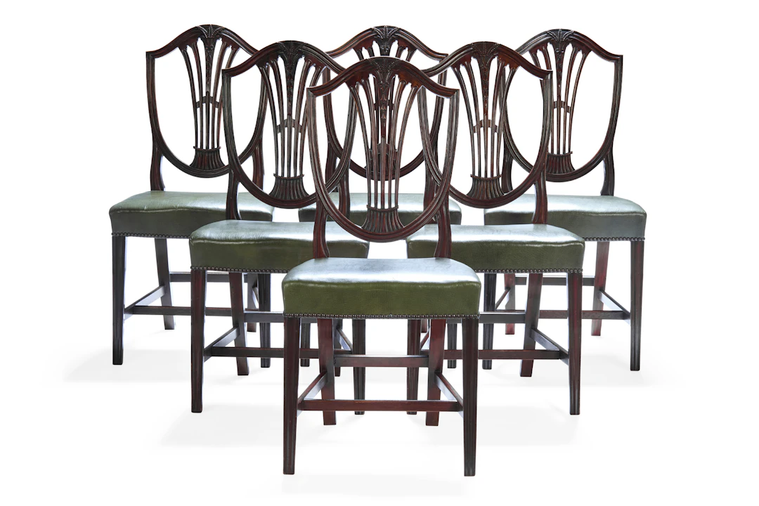 SET OF SIX GEORGIAN STYLE MAHOGANY DINING CHAIRS