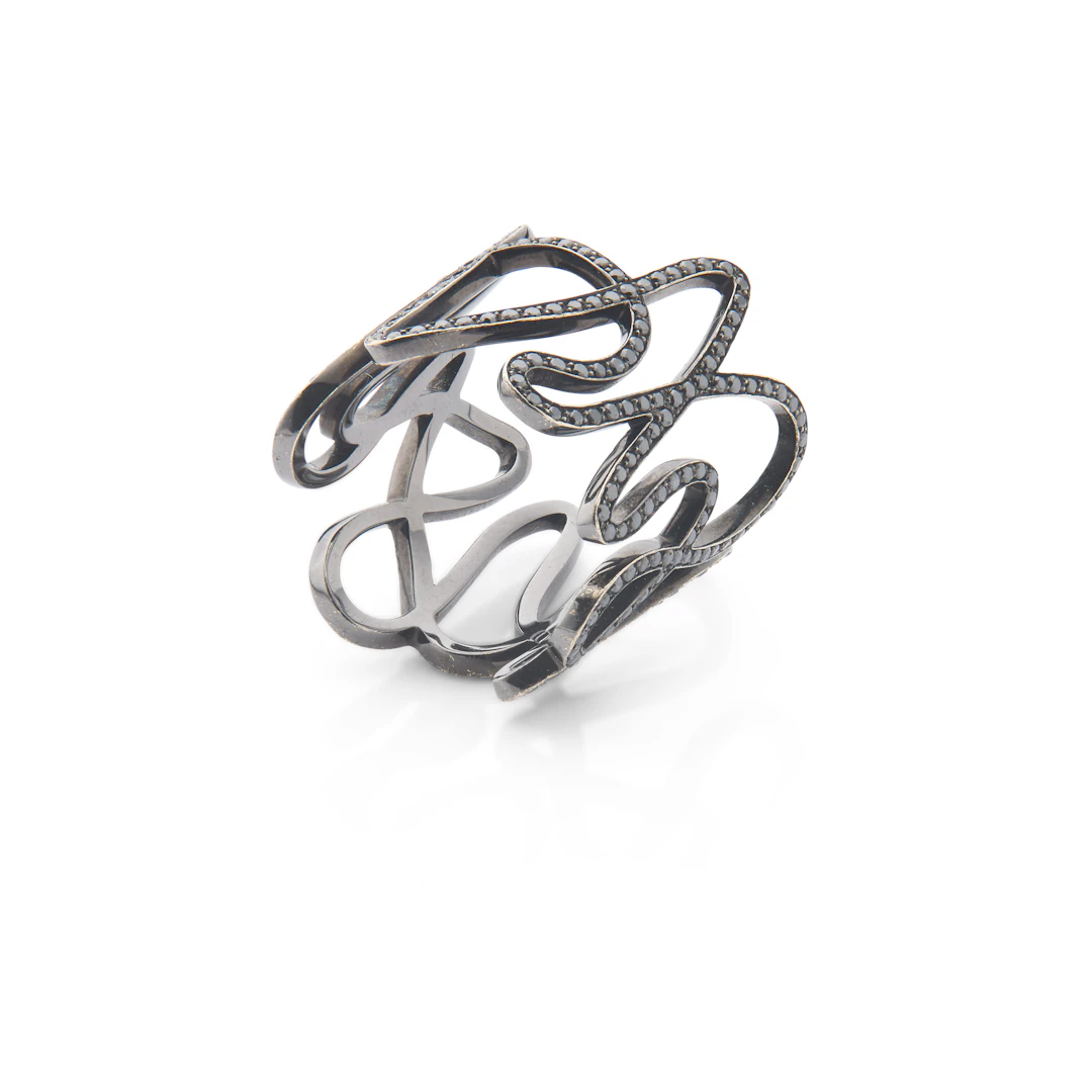 Repossi: A black diamond 'White Noise' ring
