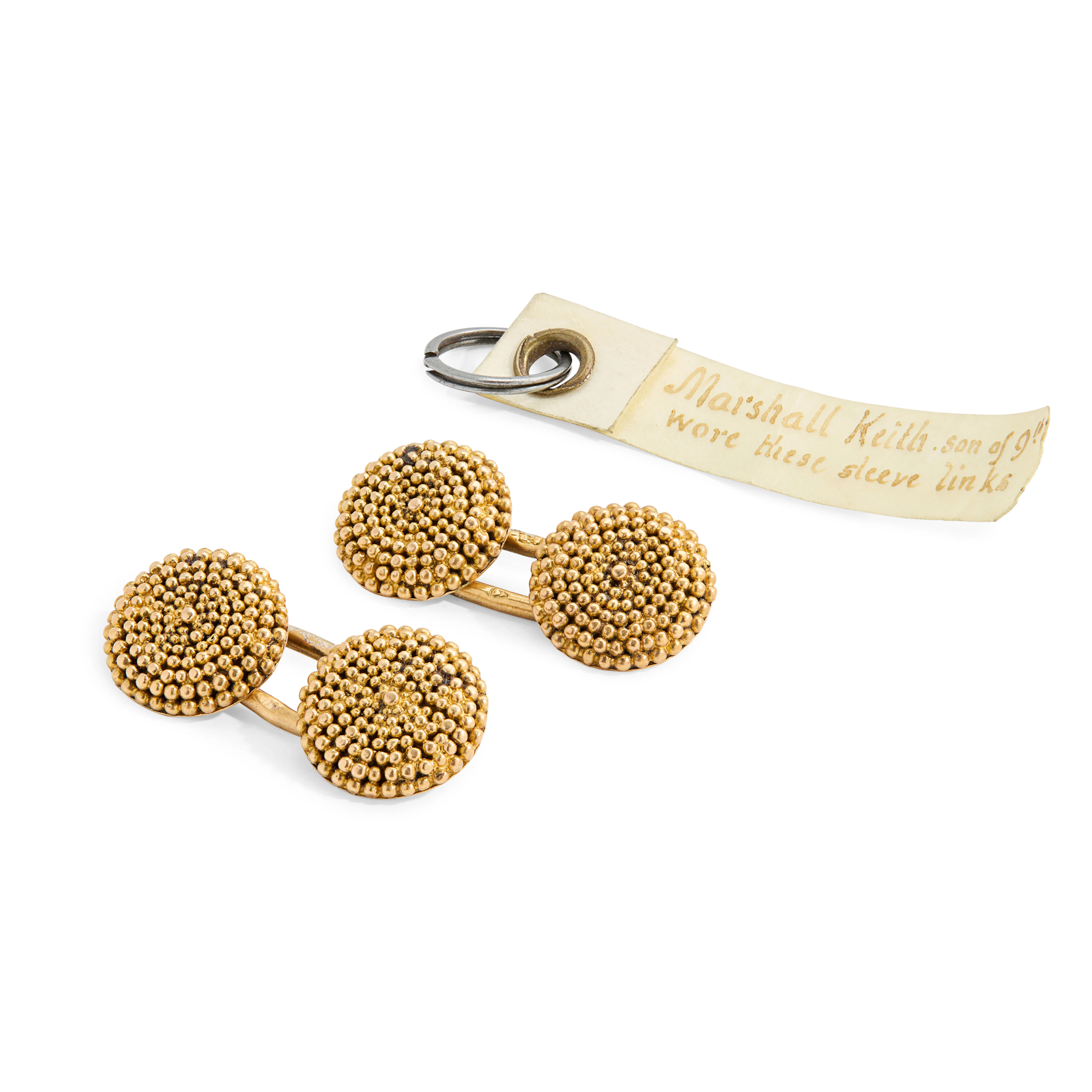 A PAIR OF 18TH CENTURY GOLD SLEEVE LINKS