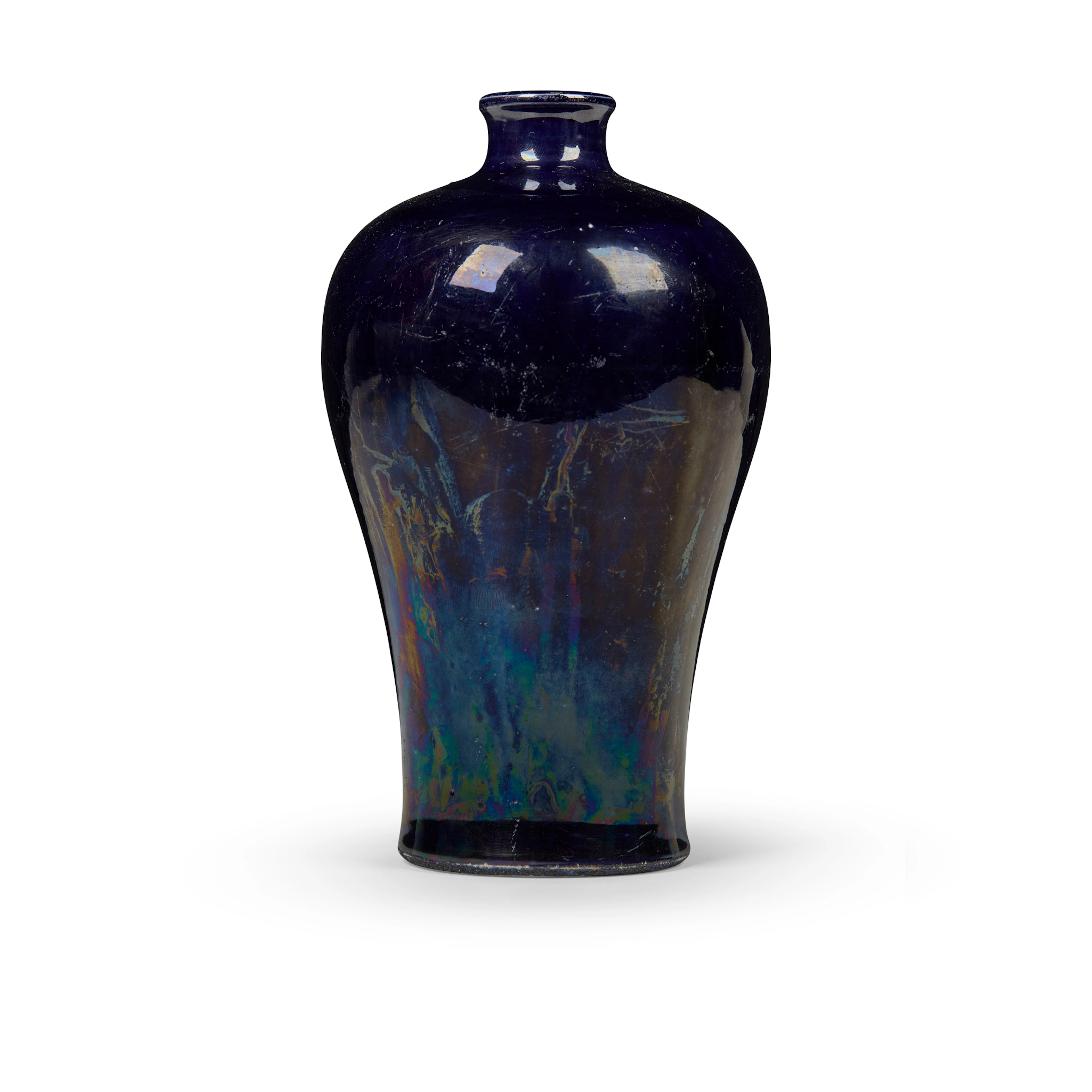 CHINESE AUBERGINE-GLAZED VASE, MEIPING