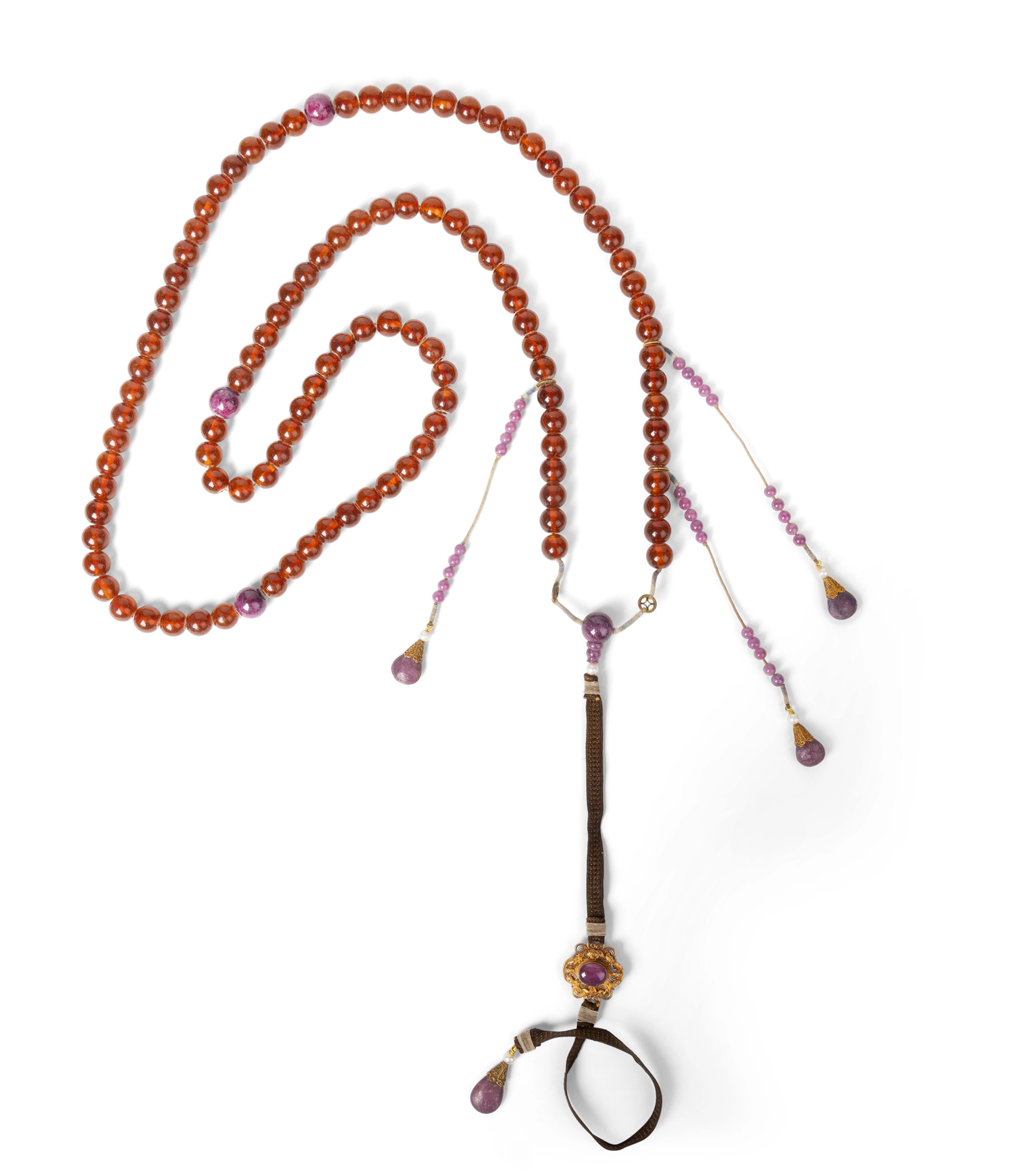CHINESE AMBER COURT NECKLACE
