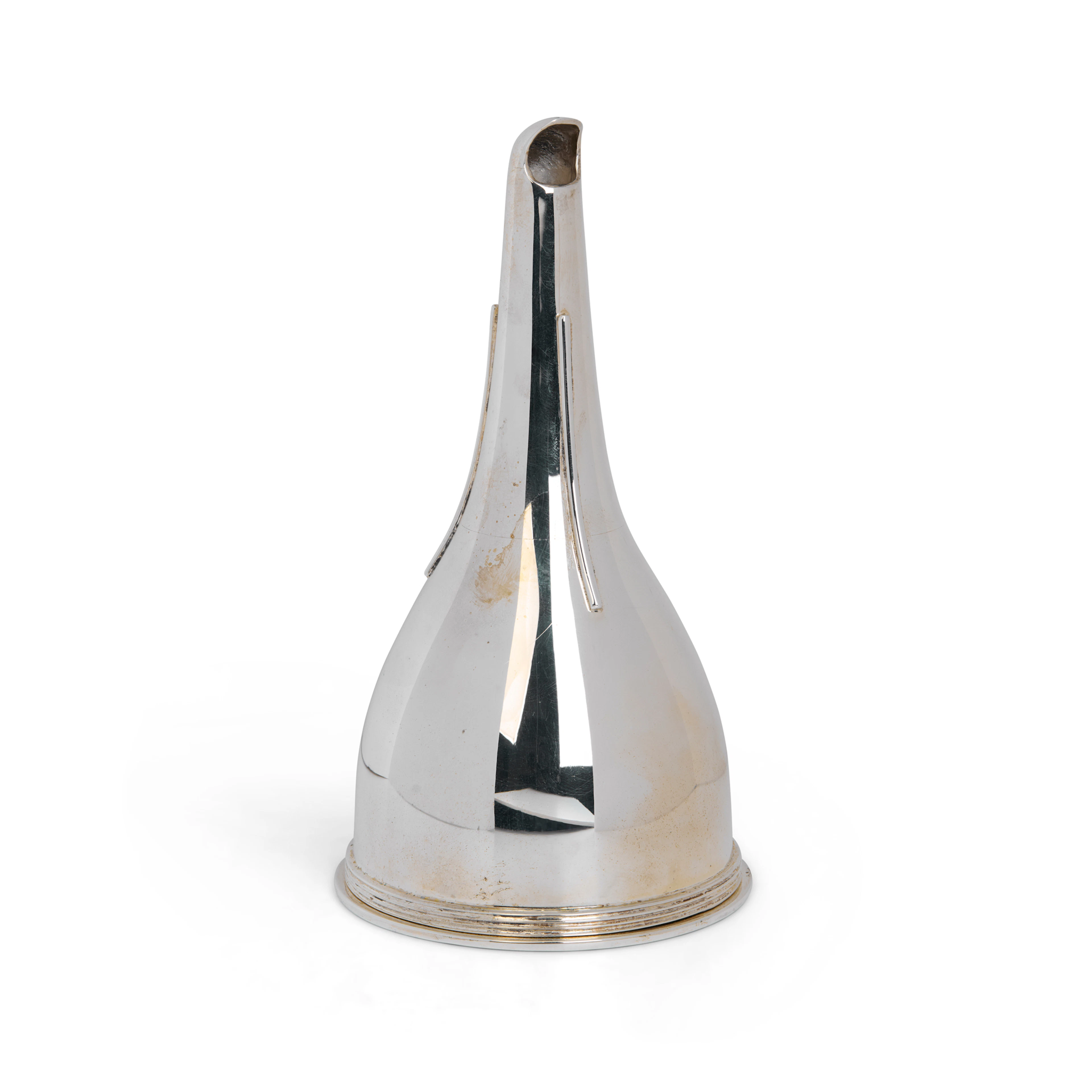 CONTEMPORARY SILVER WINE FUNNEL