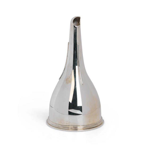 CONTEMPORARY SILVER WINE FUNNEL