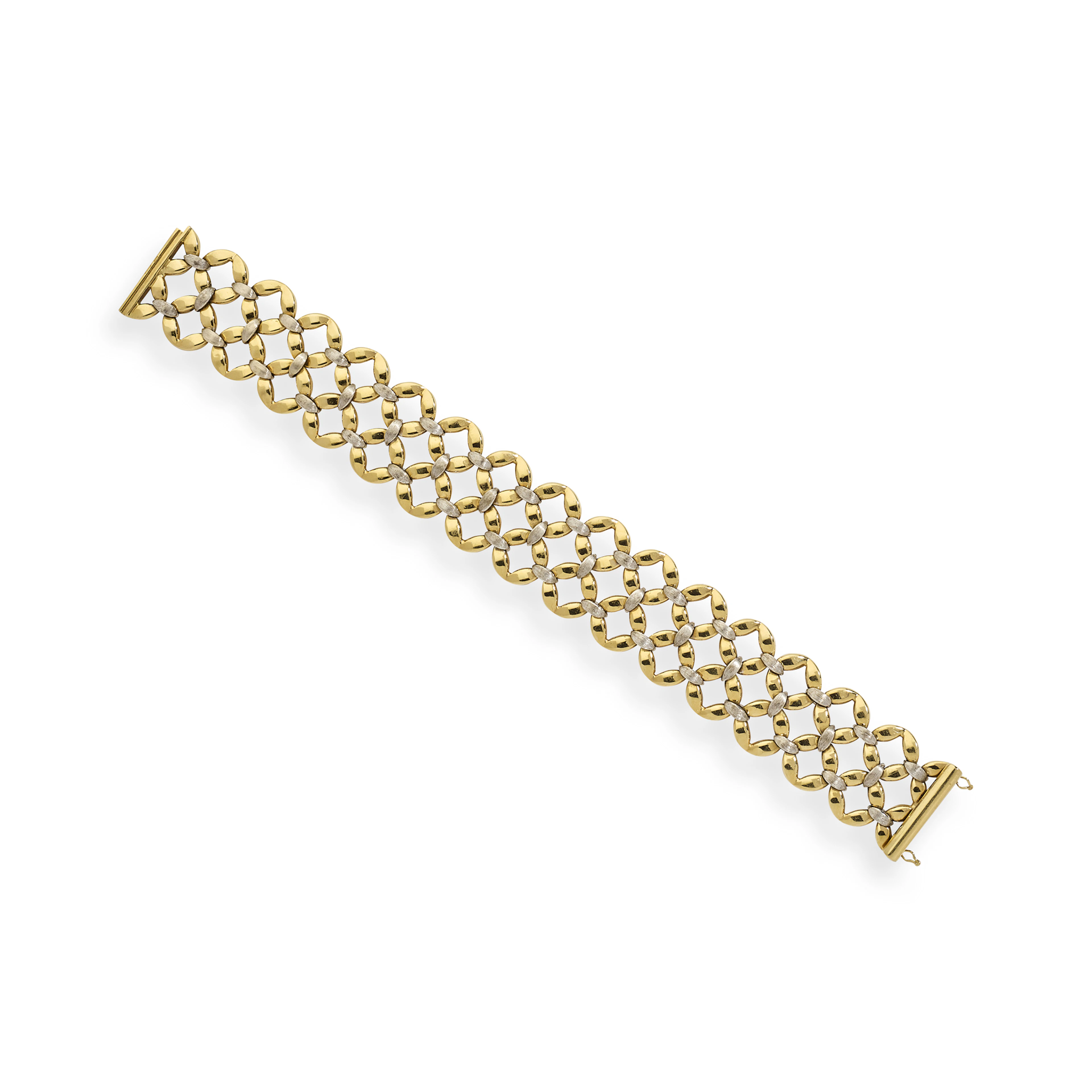 Chiampesan Fabris: An 18ct bi-colour gold bracelet