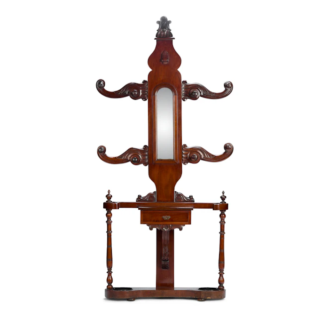 EARLY VICTORIAN MAHOGANY HALL STAND