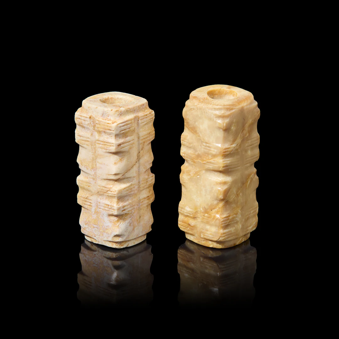 [COLLECTION OF A BRITISH FAMILY] TWO SMALL CHINESE 'CHICKEN BONE'