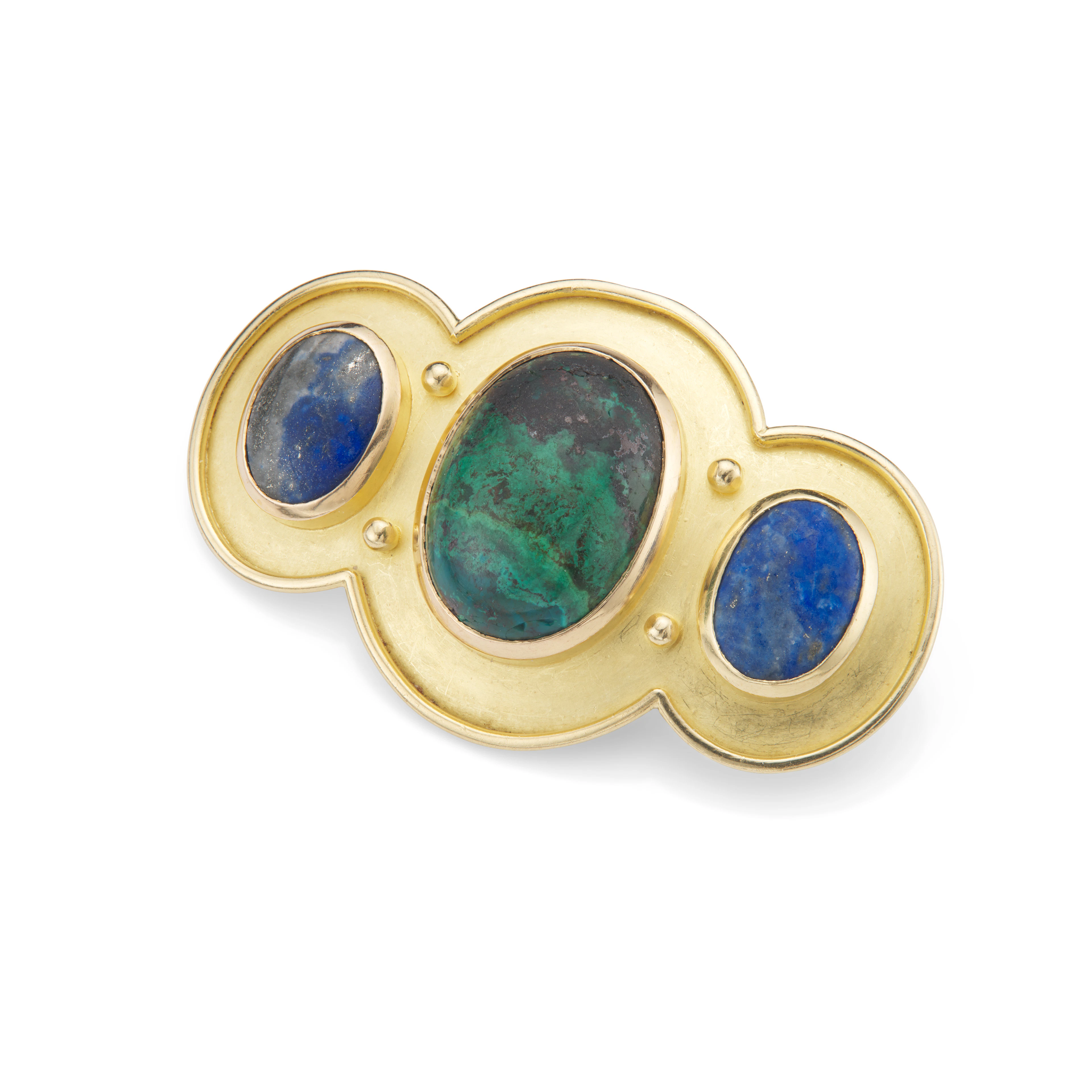 A hardstone brooch