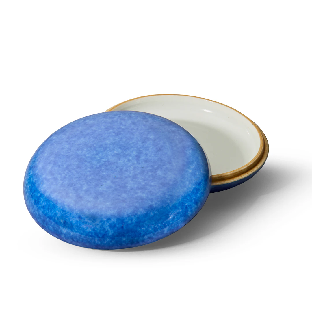 CHINESE POWDER-BLUE-GLAZED SEAL PASTE BOX WITH COVER