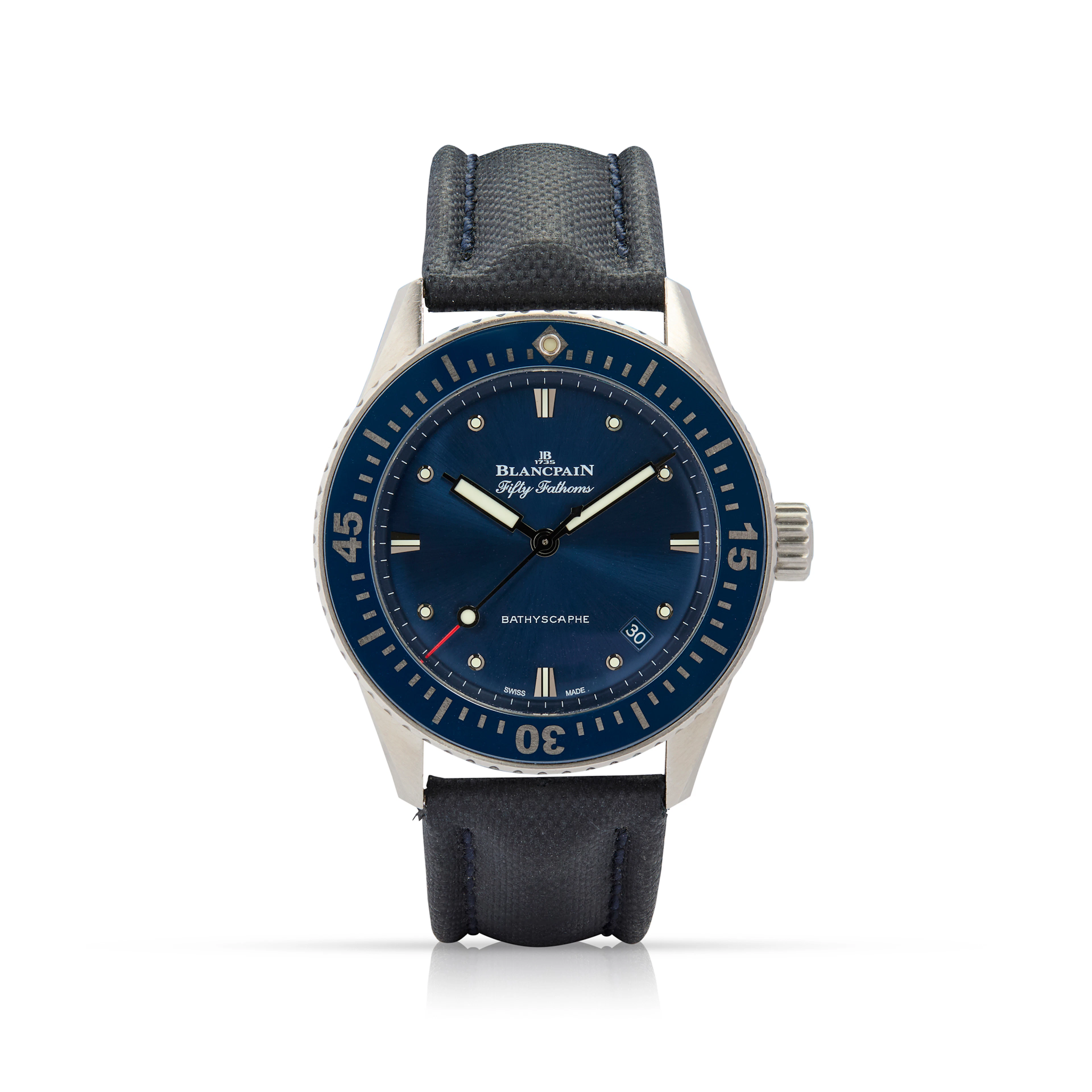 Blancpain. A stainless steel automatic antimagnetic wristwatch with date