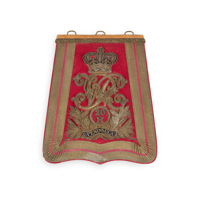 VICTORIAN 20TH HUSSARS OFFICER’S FULL DRESS EMBROIDERED SABRETACHE