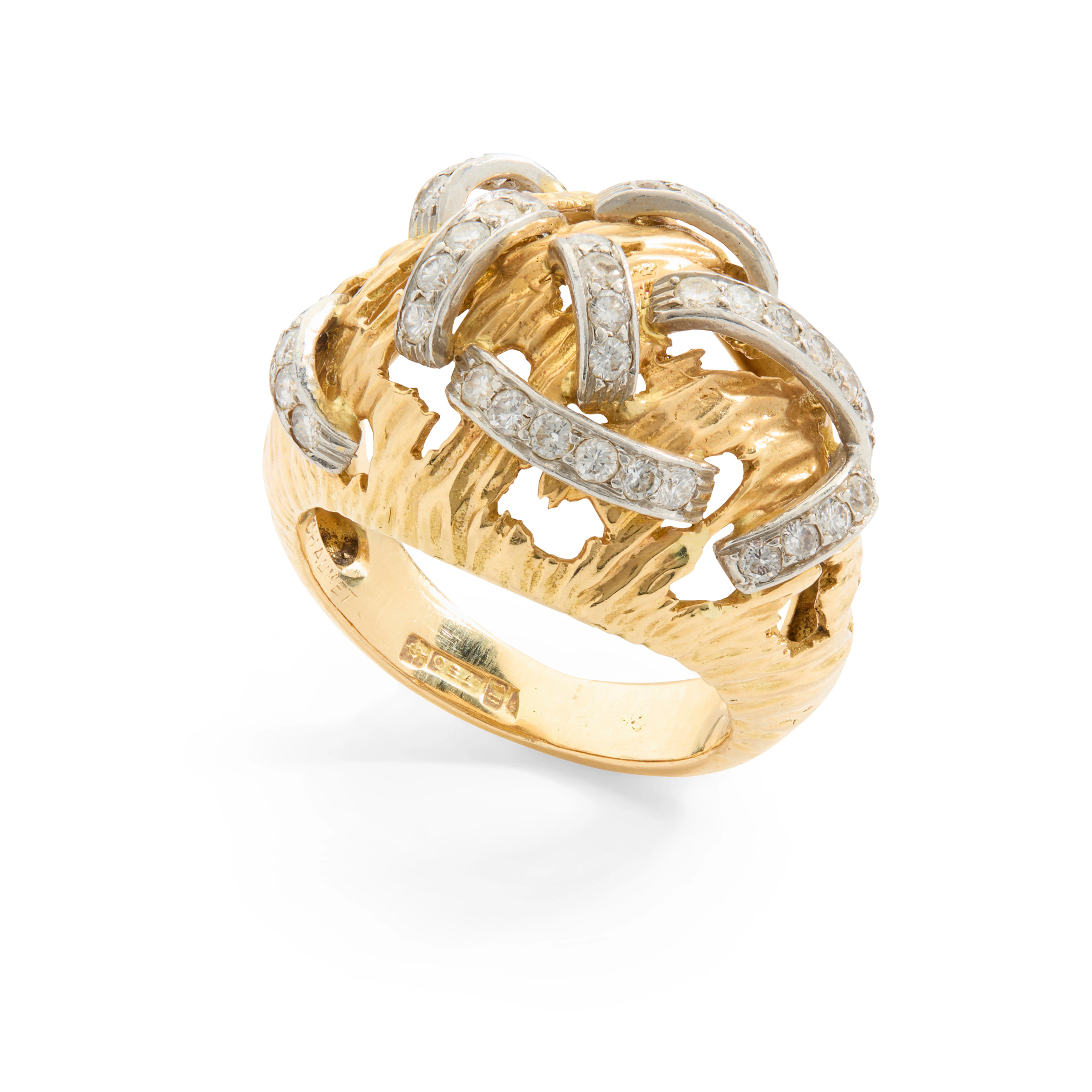 Chaumet: An 18ct gold diamond dress ring