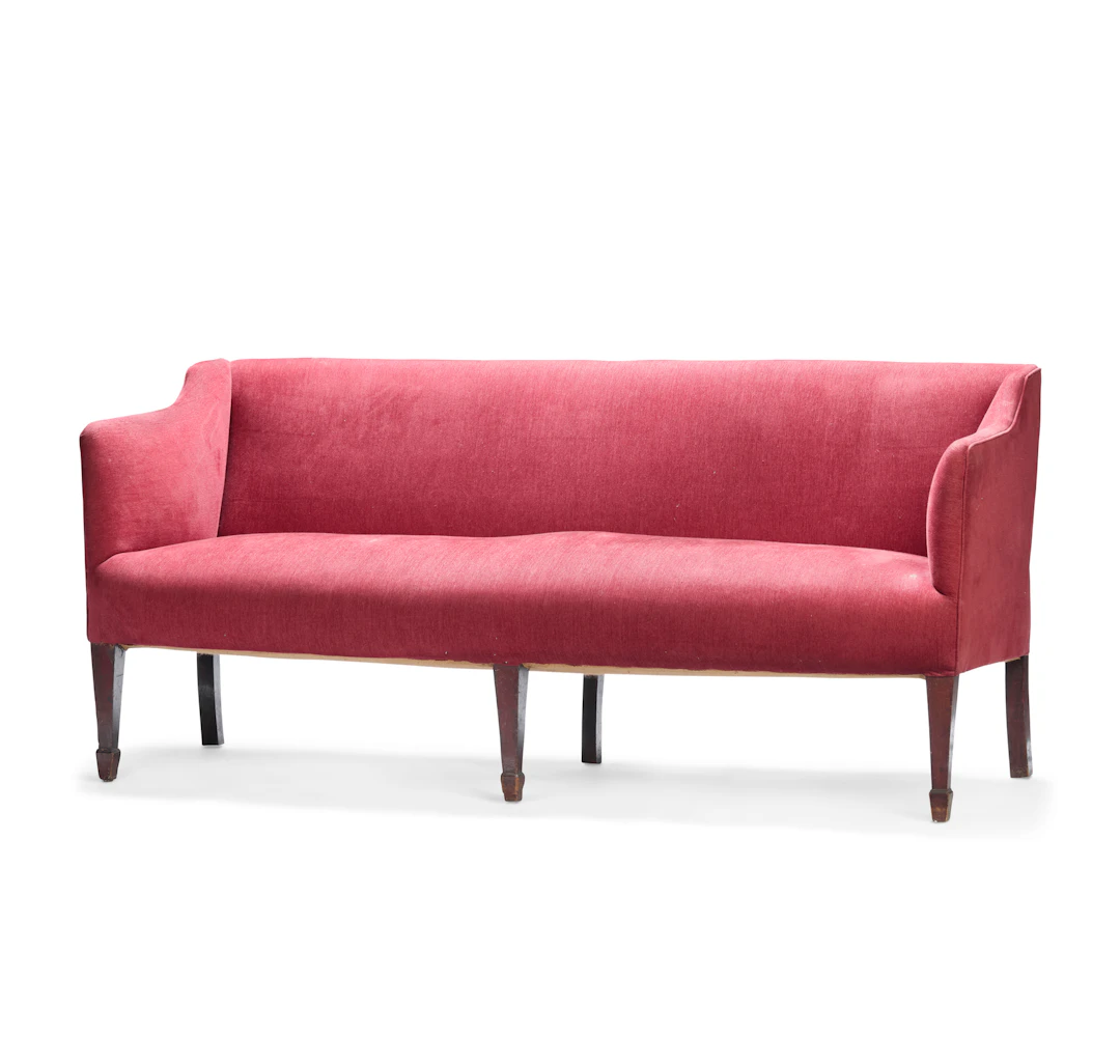 GEORGIAN STYLE MAHOGANY FRAMED SOFA