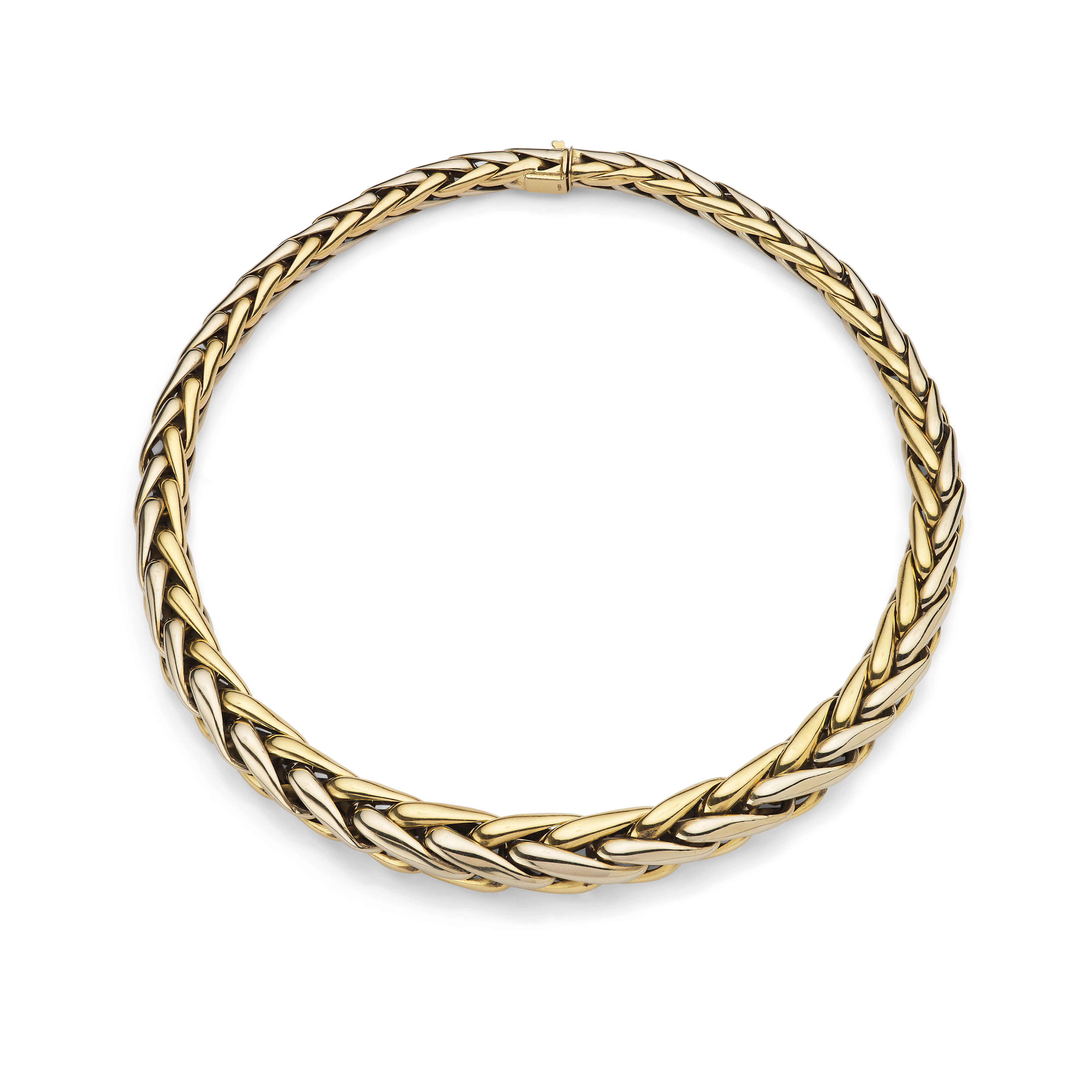 David Thomas: A gold foxtail-link necklace