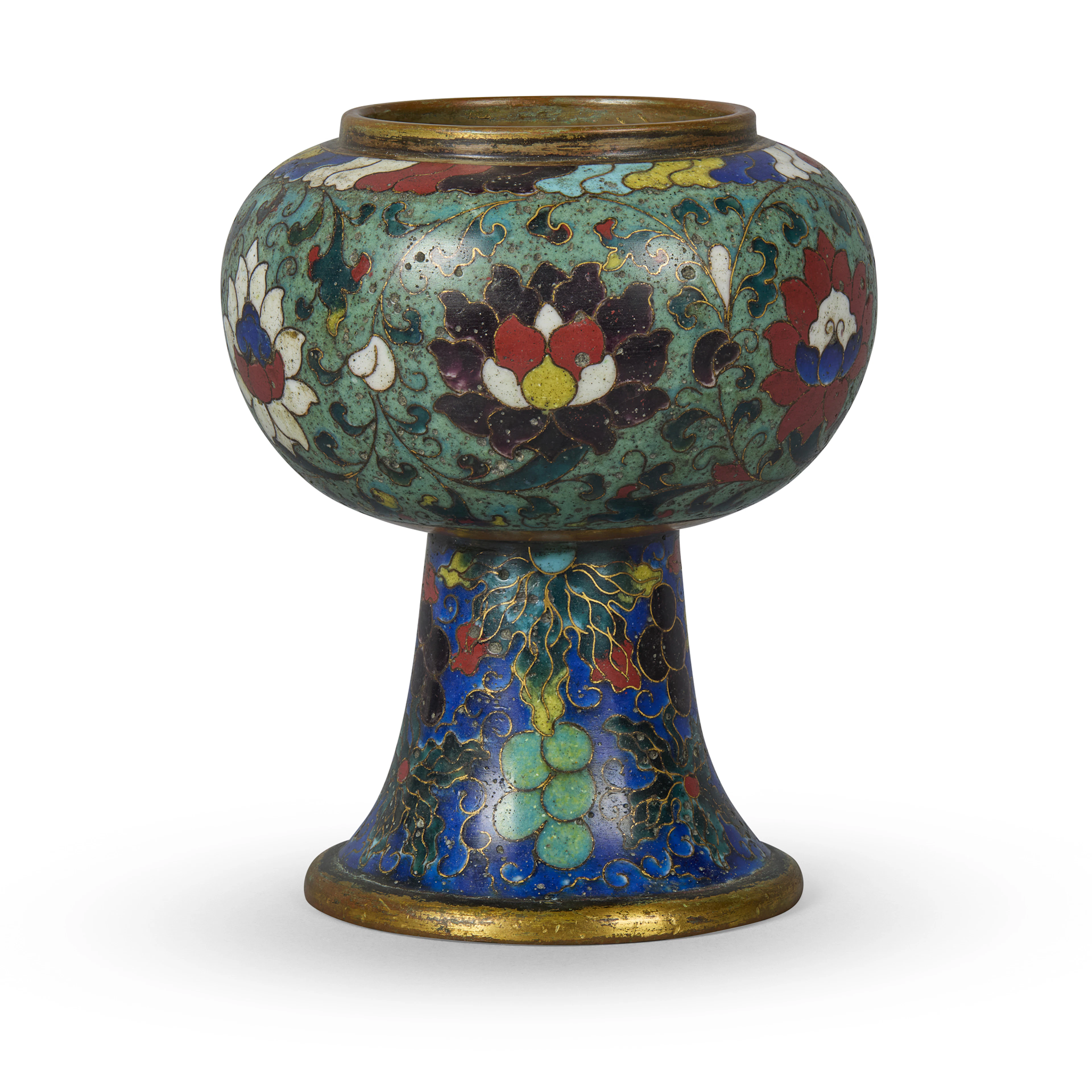 CHINESE CLOISONNÉ ENAMEL 'ZUN' VASE