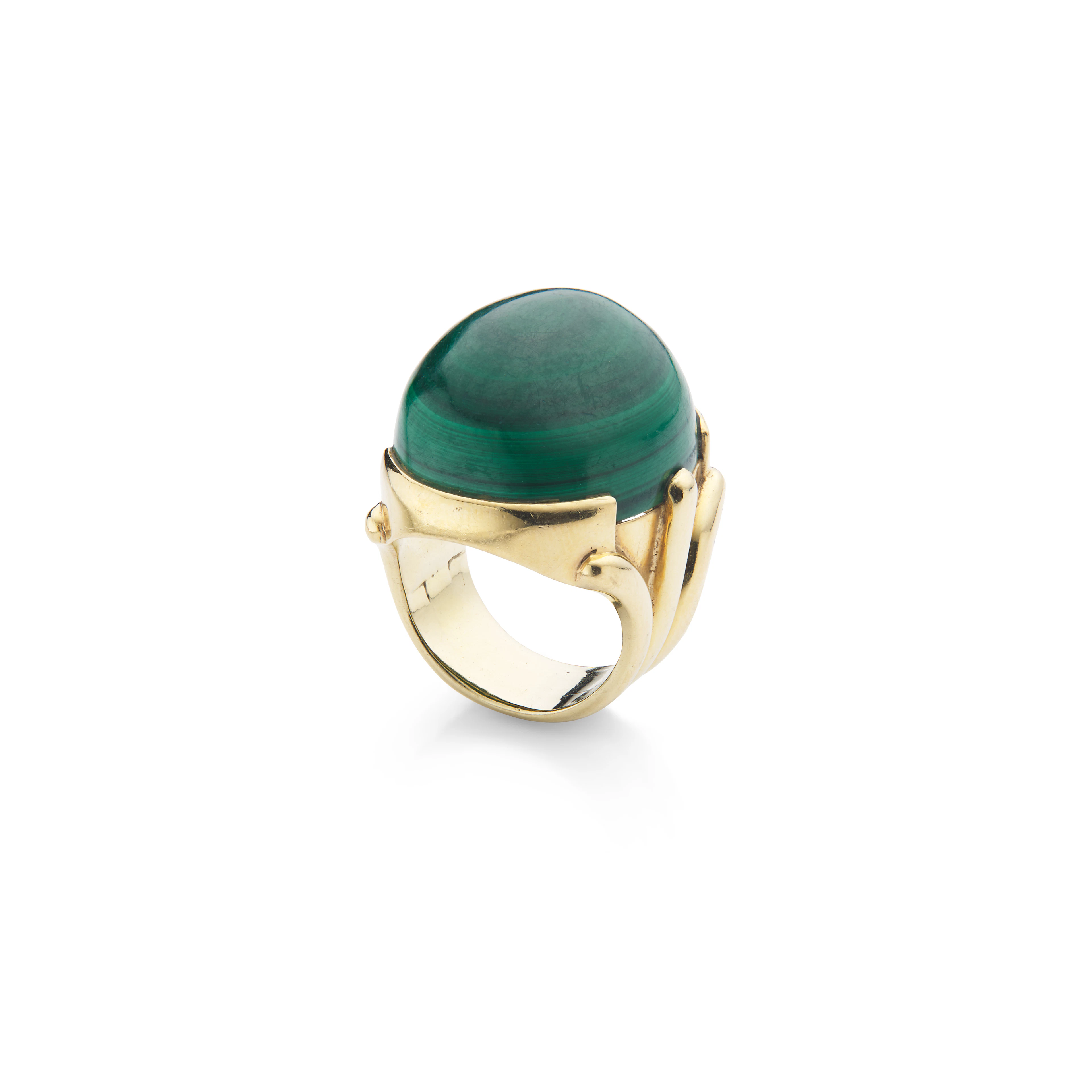 A malachite dress ring