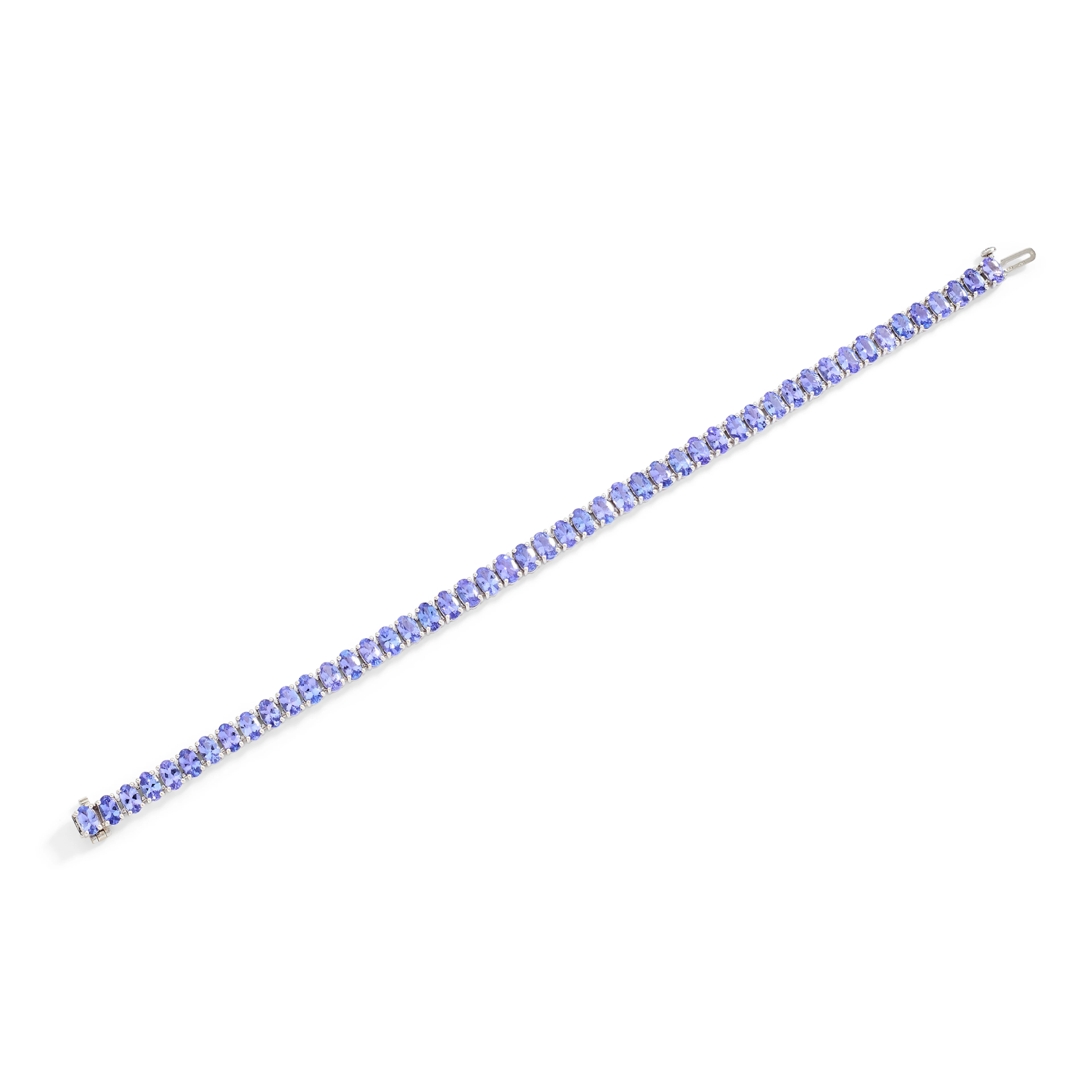 A 14ct gold Tanzanite bracelet