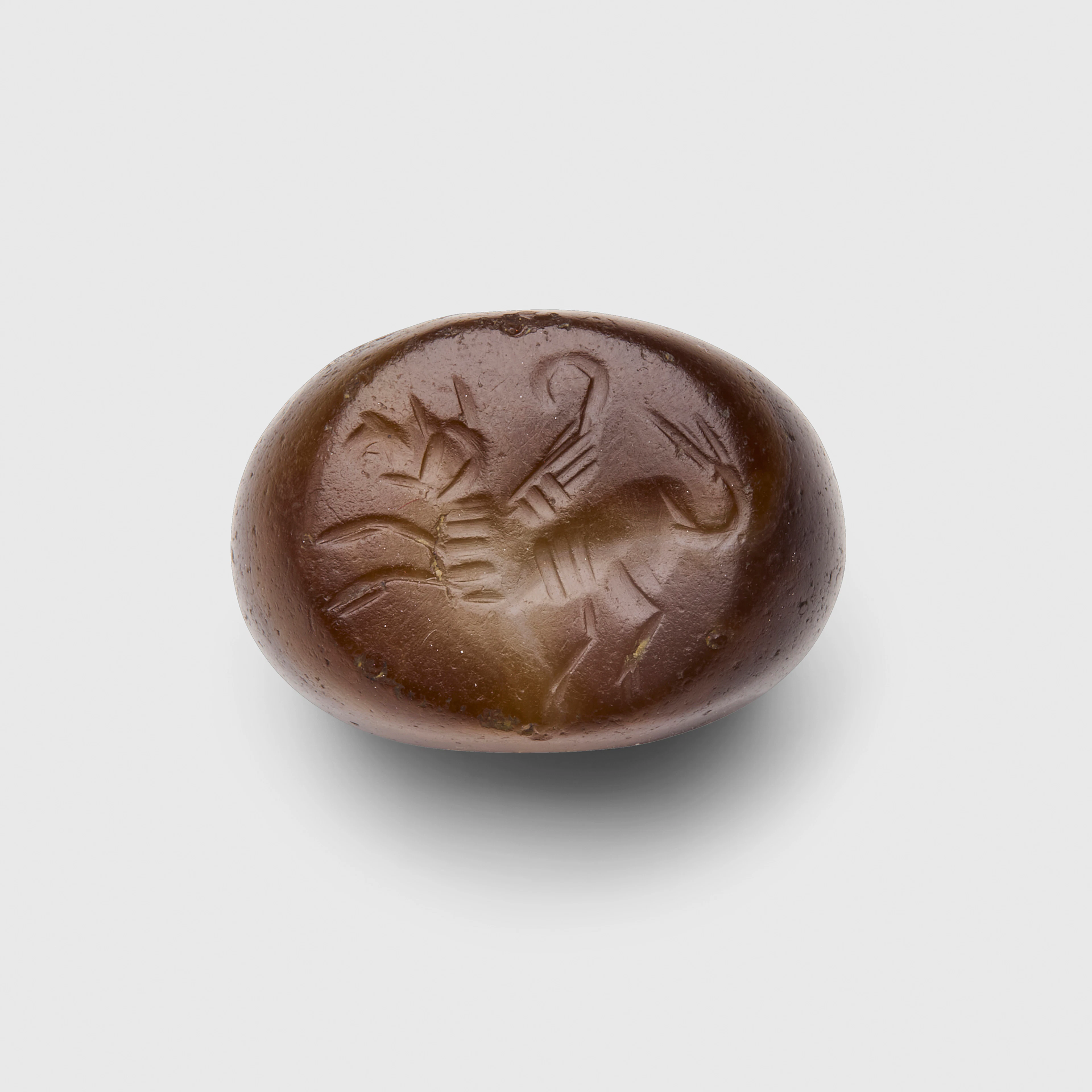 LARGE BANDED AGATE SASANIAN STAMP SEAL