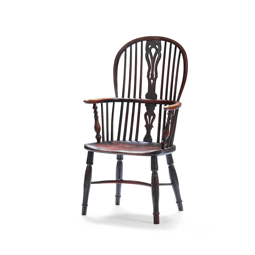 YEW AND ELM LOW WINDSOR ARMCHAIR