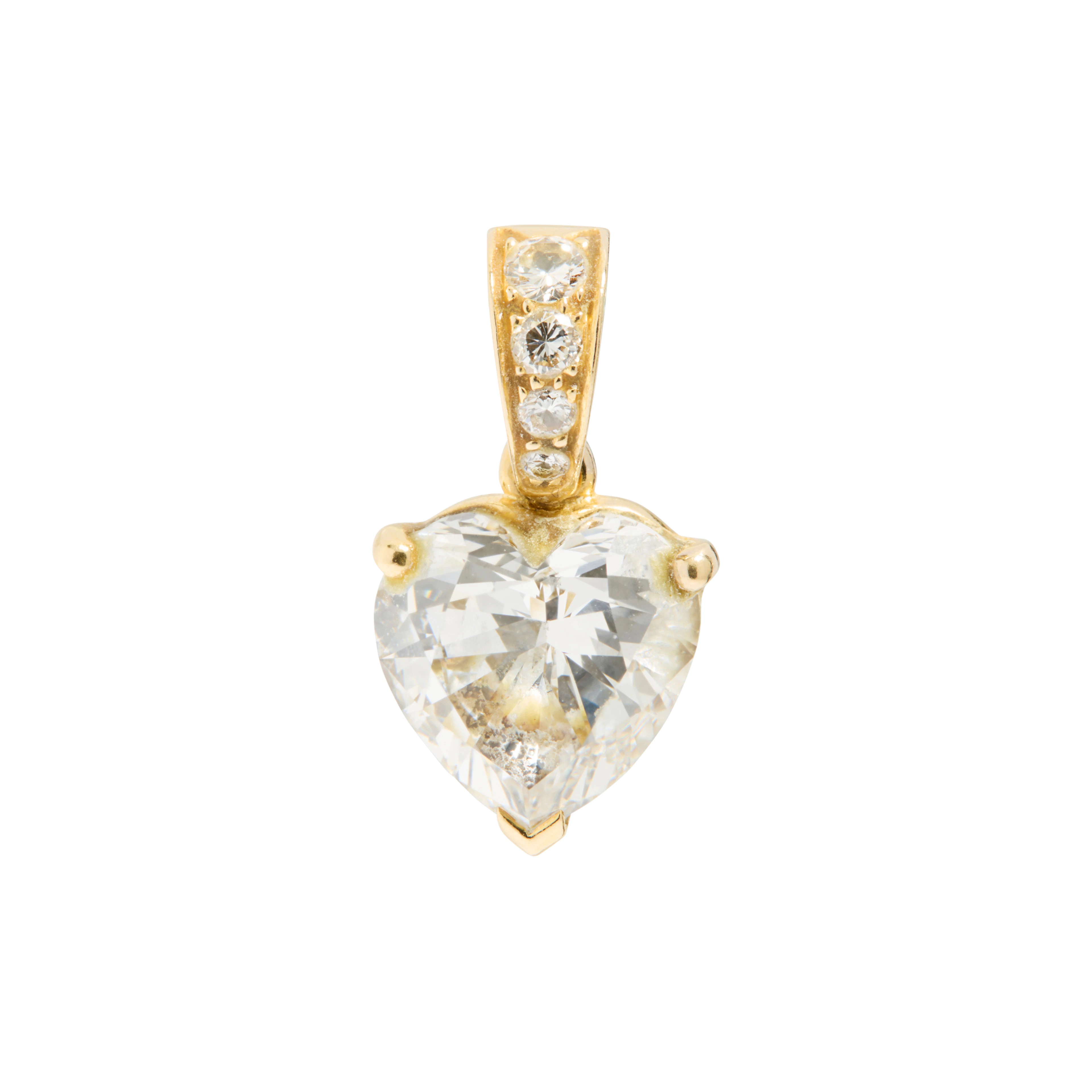 Cartier: A heart-shaped diamond pendant