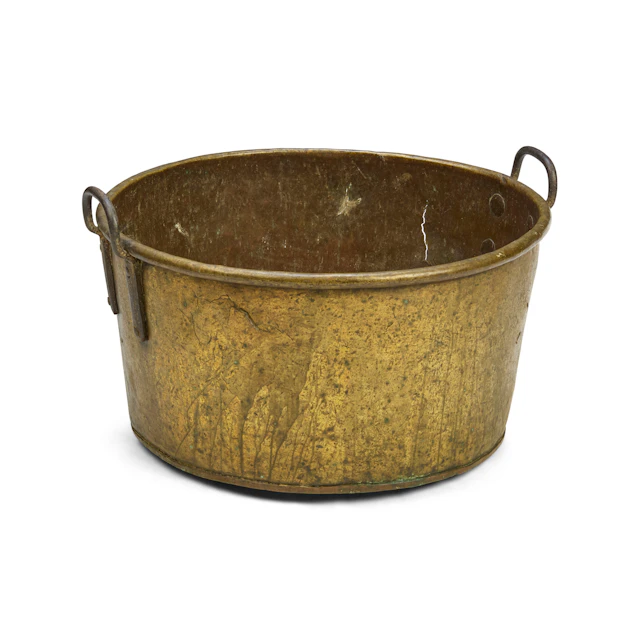 LARGE COPPER AND BRASS LOG BIN