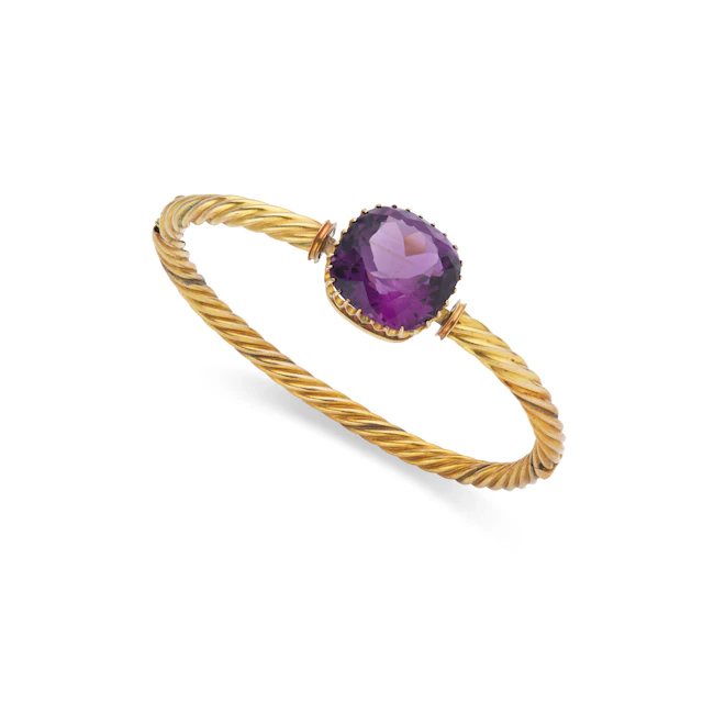 An amethyst bangle, late 19th century