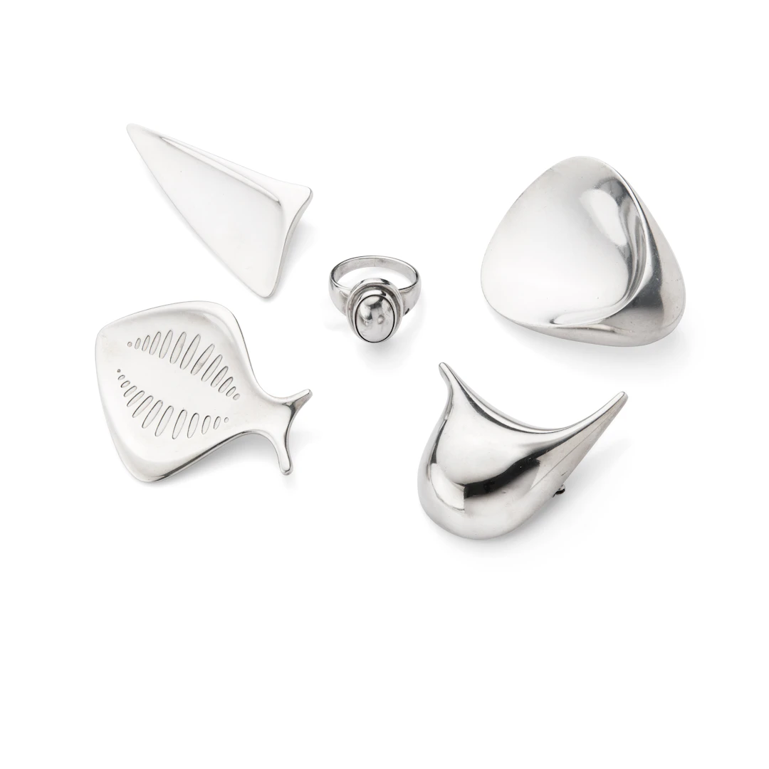 Georg Jensen: A collection of silver jewellery