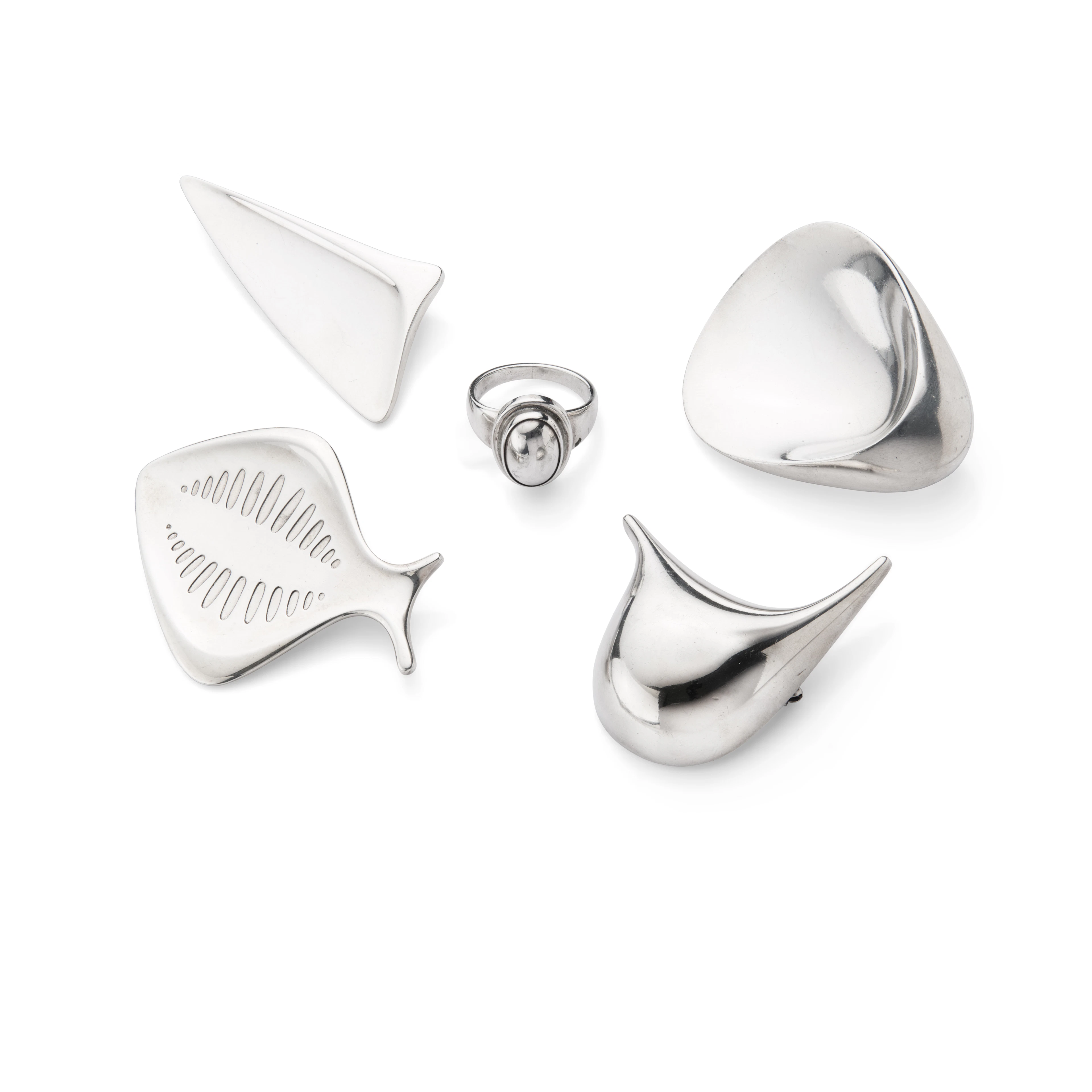 Georg Jensen: A collection of silver jewellery