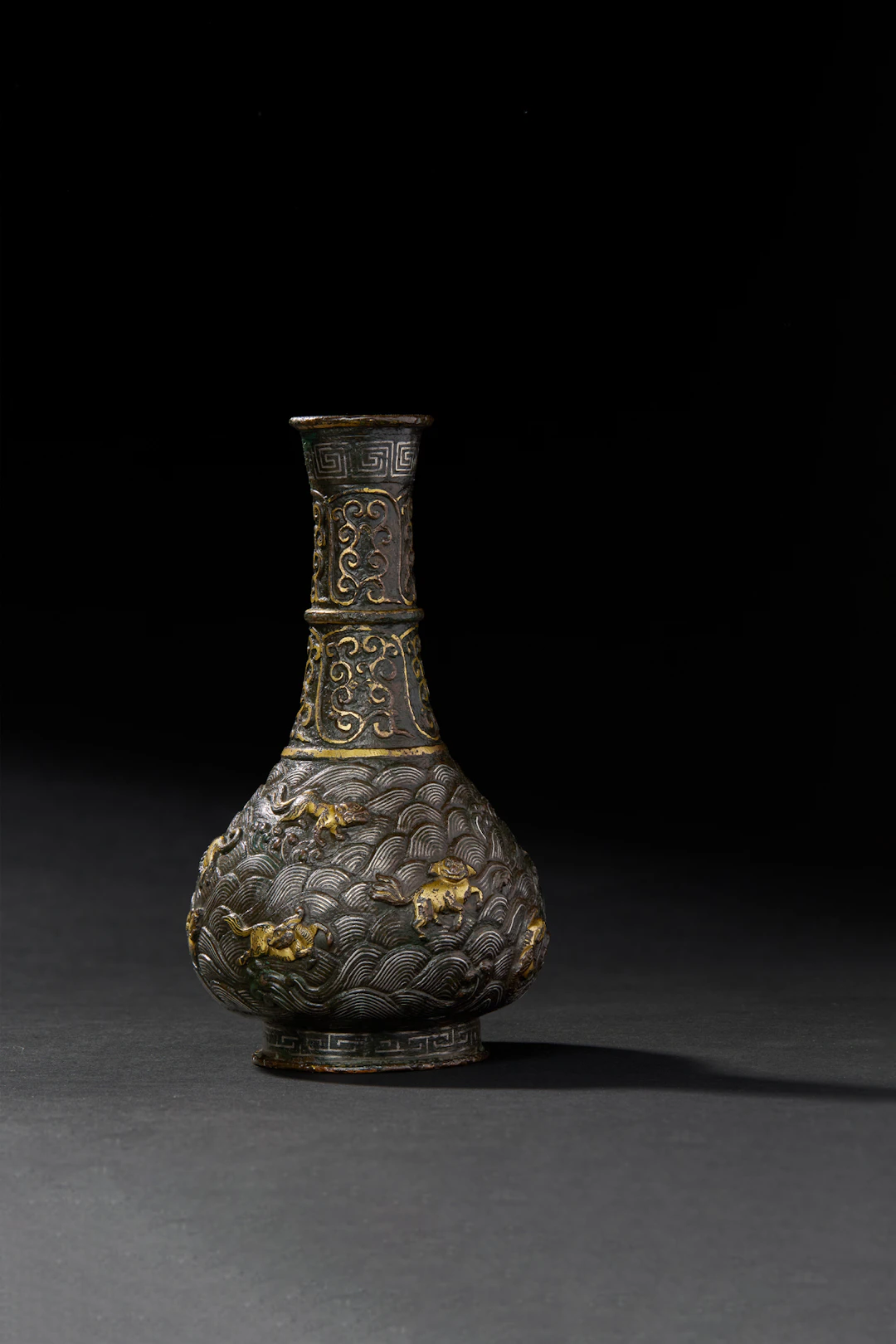 [INCENSE CULTURE] FINELY CAST CHINESE SILVER-INLAD AND GILT-BRONZE