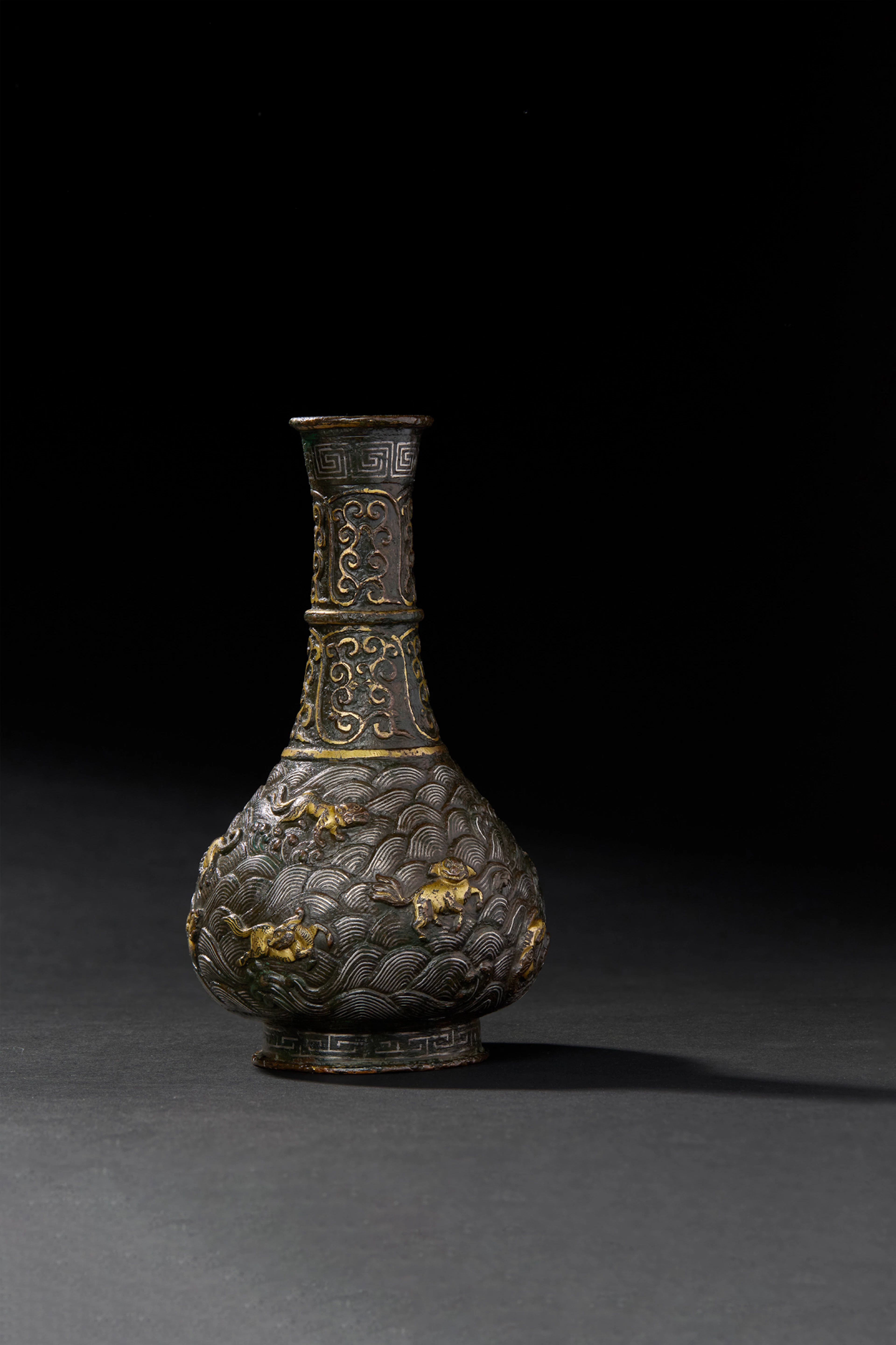 [INCENSE CULTURE] FINELY CAST CHINESE SILVER-INLAD AND GILT-BRONZE