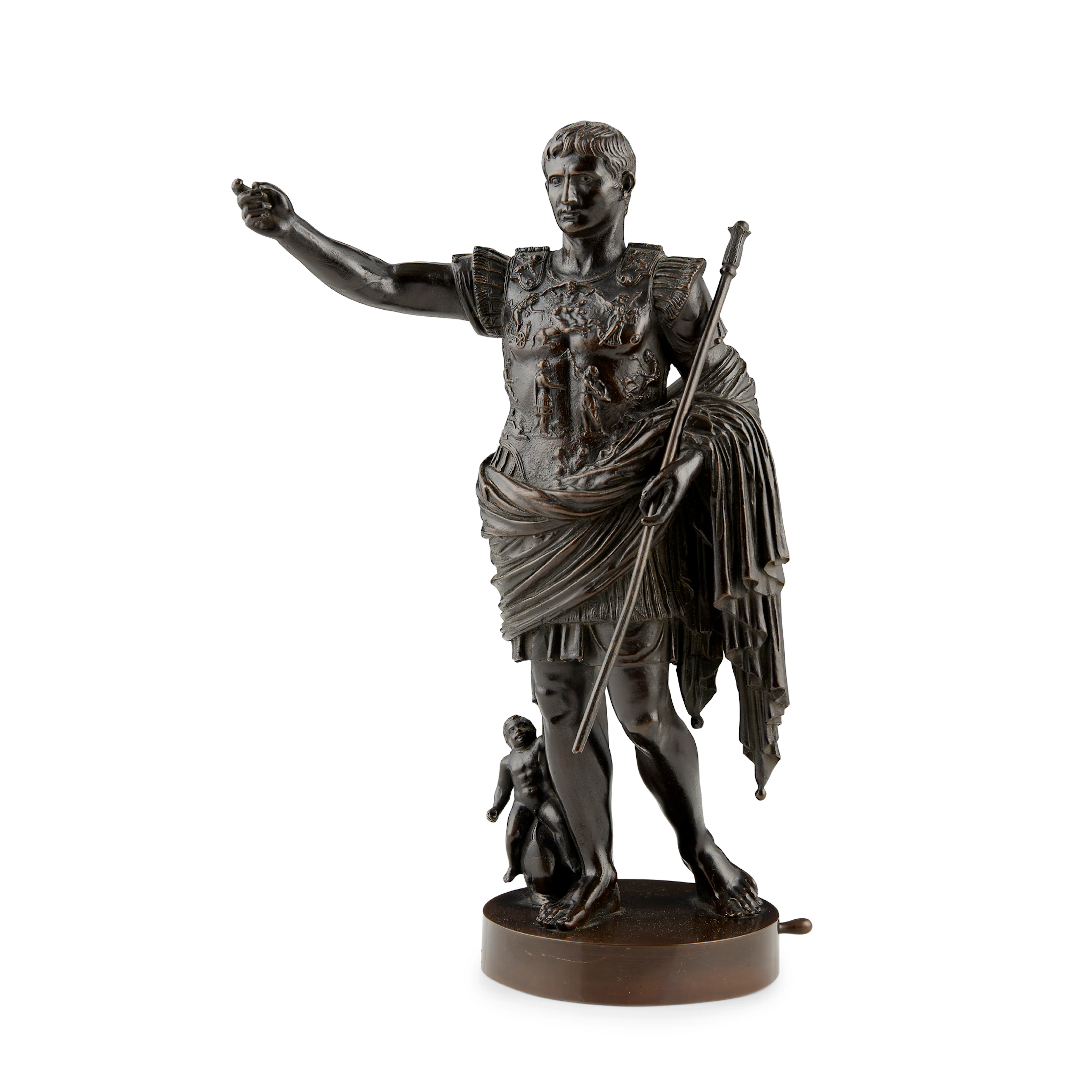 BRONZE FIGURE OF AUGUSTUS OF PRIMA PORTA, AFTER THE ANTIQUE