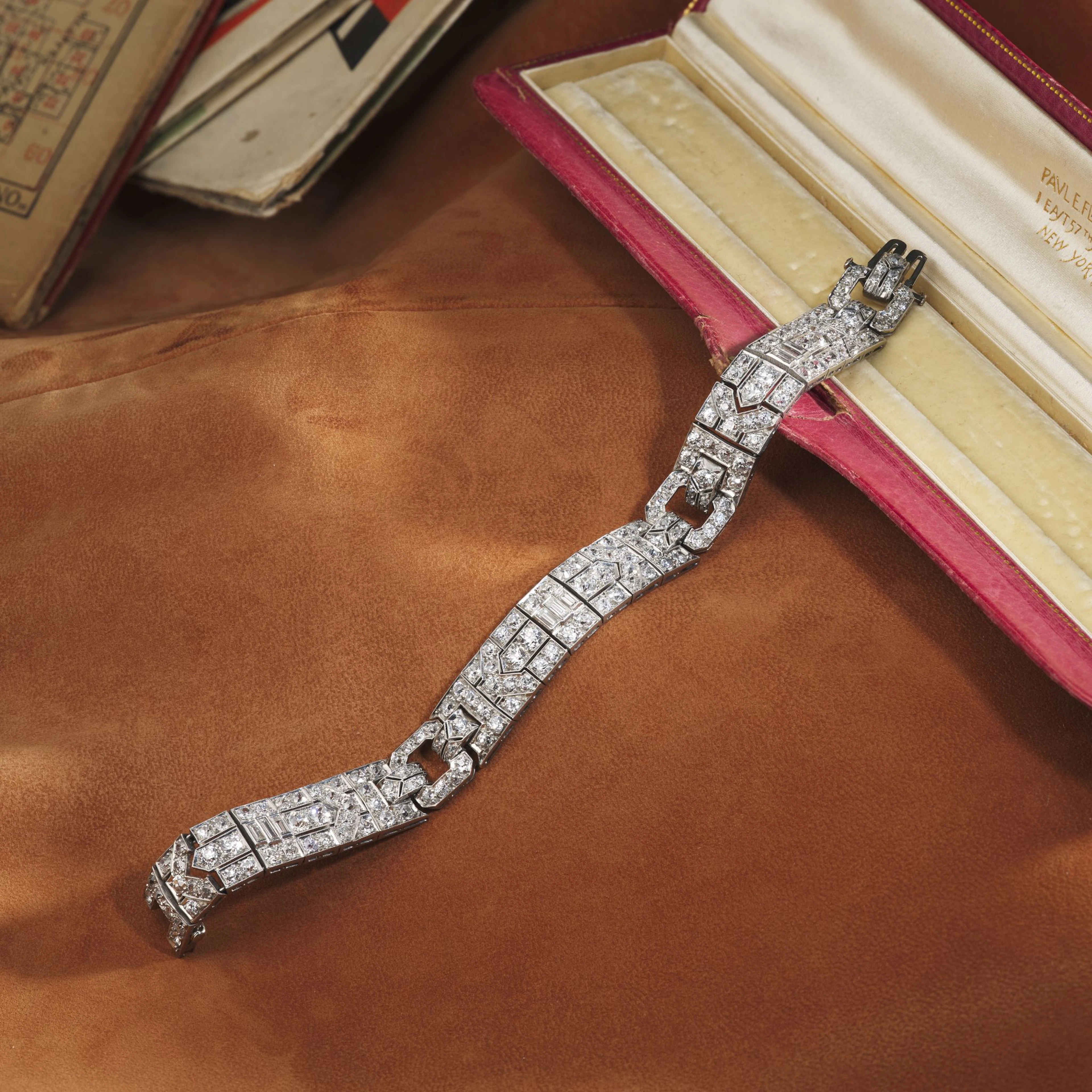 An Art Deco diamond strap bracelet, circa 1930