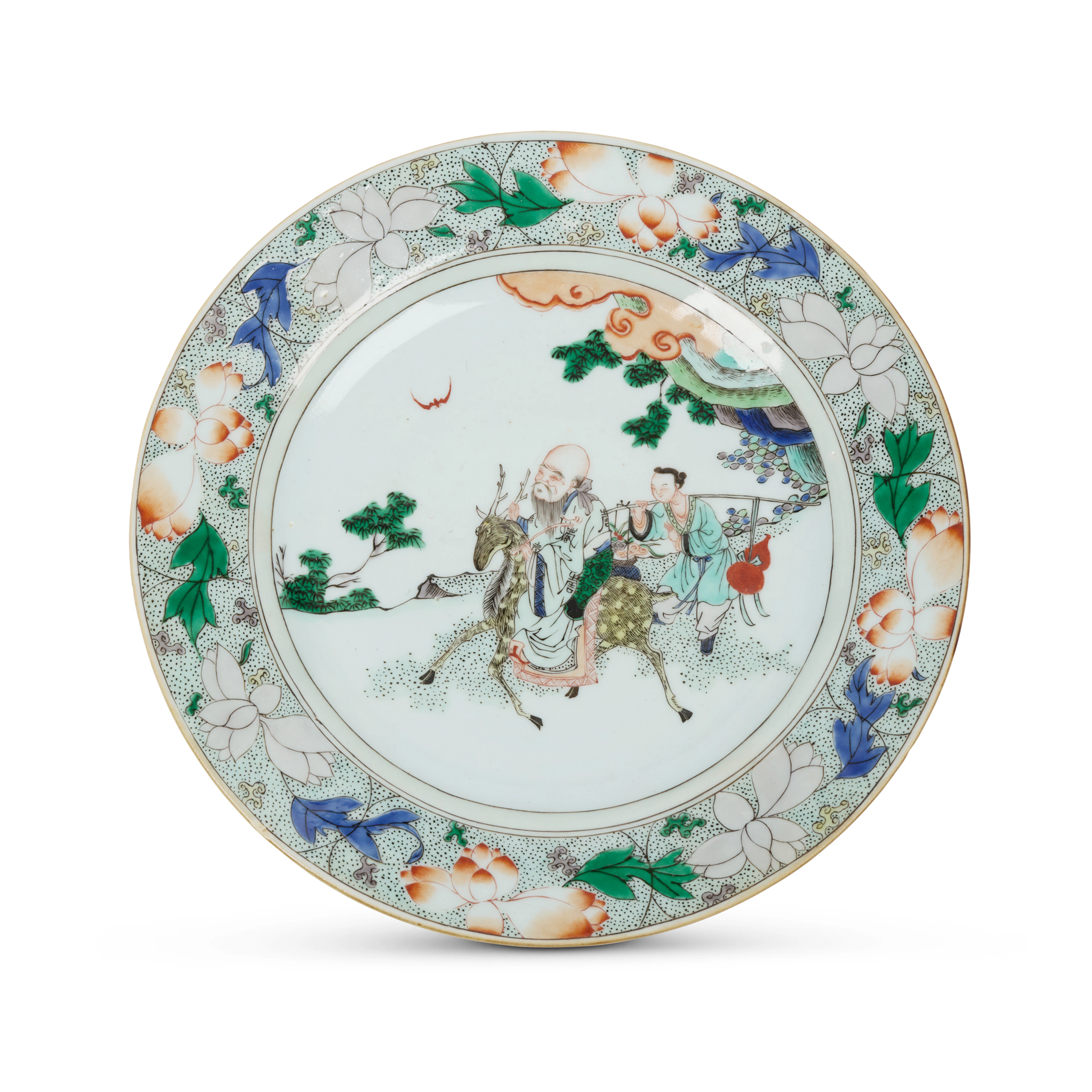 [PROPERTY OF A GENTLEMAN IN ENGLAND] CHINESE FAMILLE VERTE PLATE