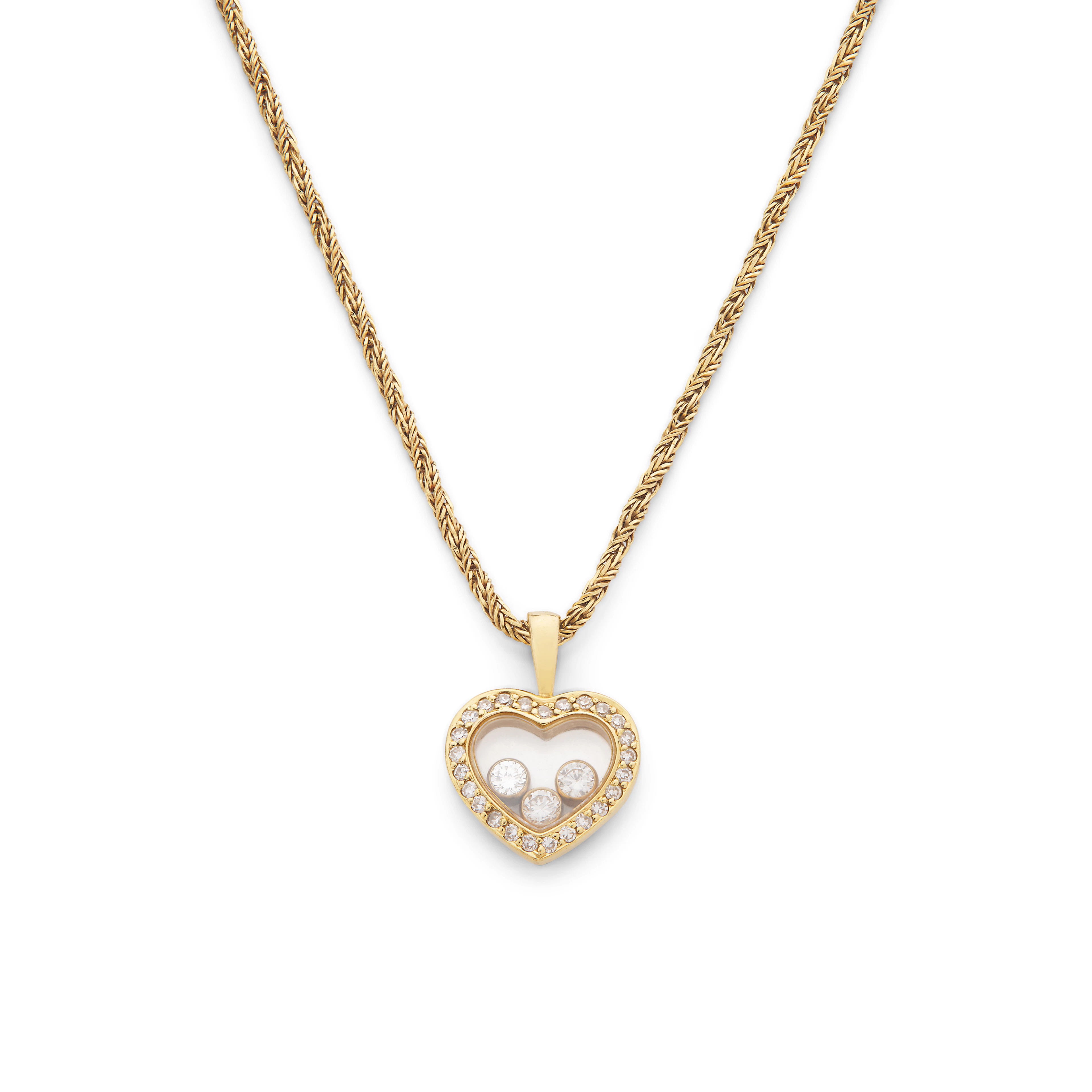 Chopard: A 'Happy Diamond' pendant necklace, circa 1985