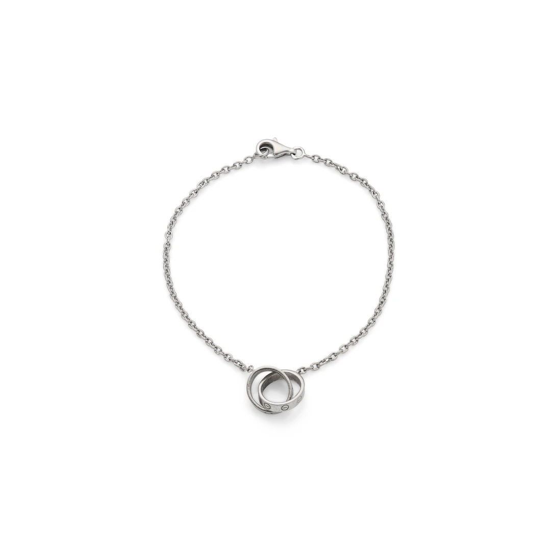 Cartier: A white gold interlocking 'Love' bracelet