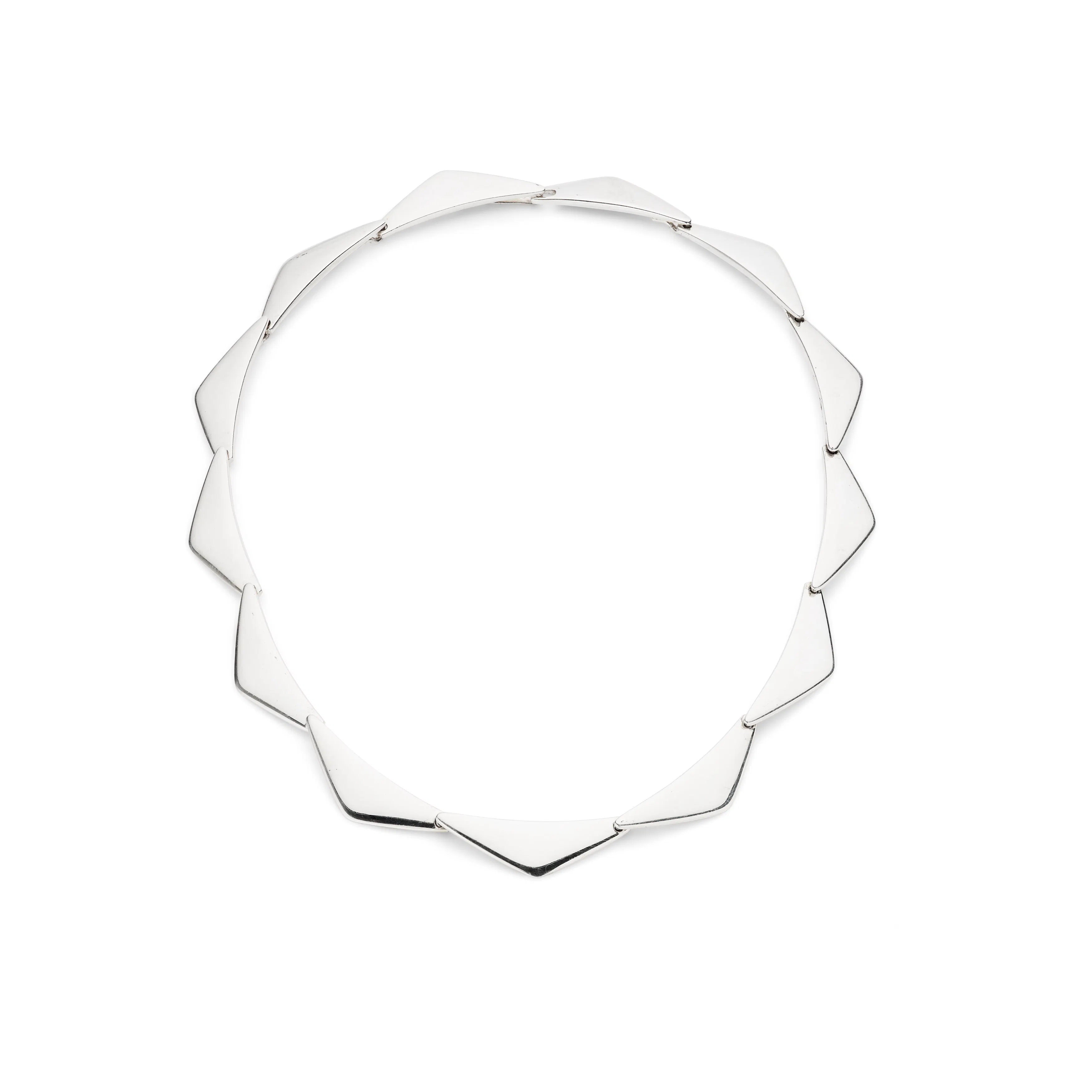 Hans Hansen for Georg Jensen: A silver 'Peaks' necklace, 1996