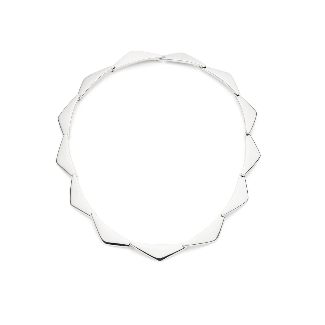 Hans Hansen for Georg Jensen: A silver 'Peaks' necklace, 1996