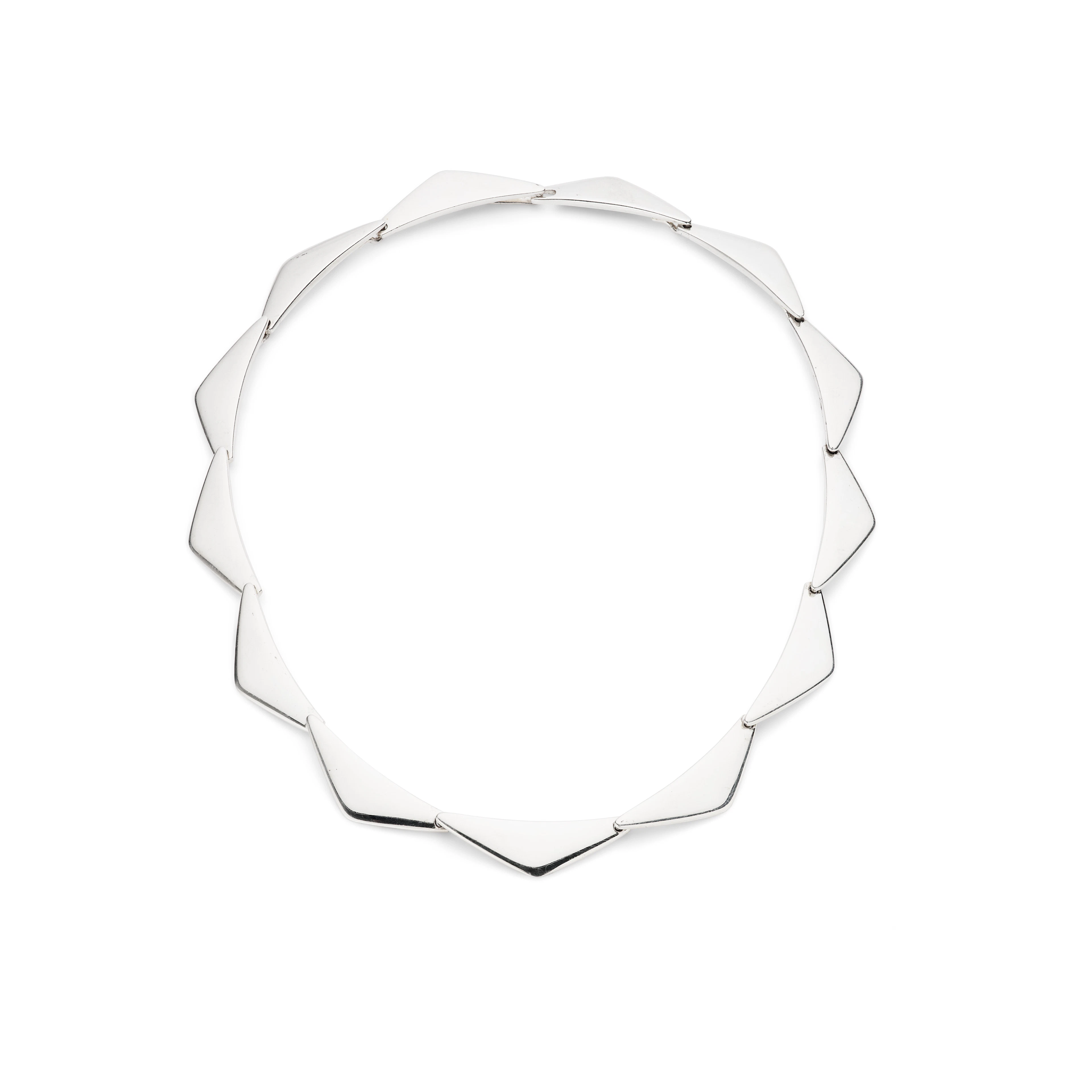 Hans Hansen for Georg Jensen: A silver 'Peaks' necklace, 1996