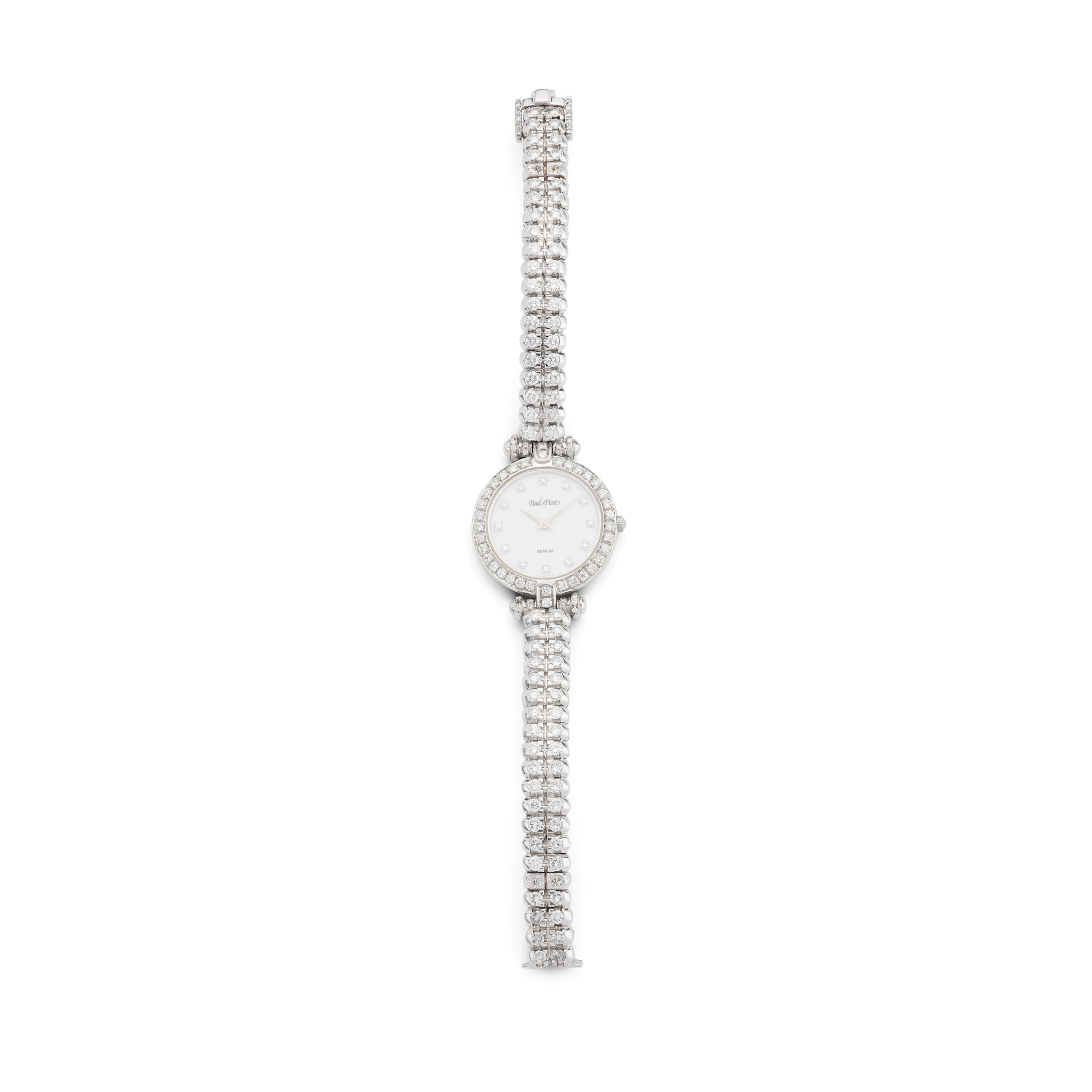 Paul Picot: A white gold and diamond wristwatch