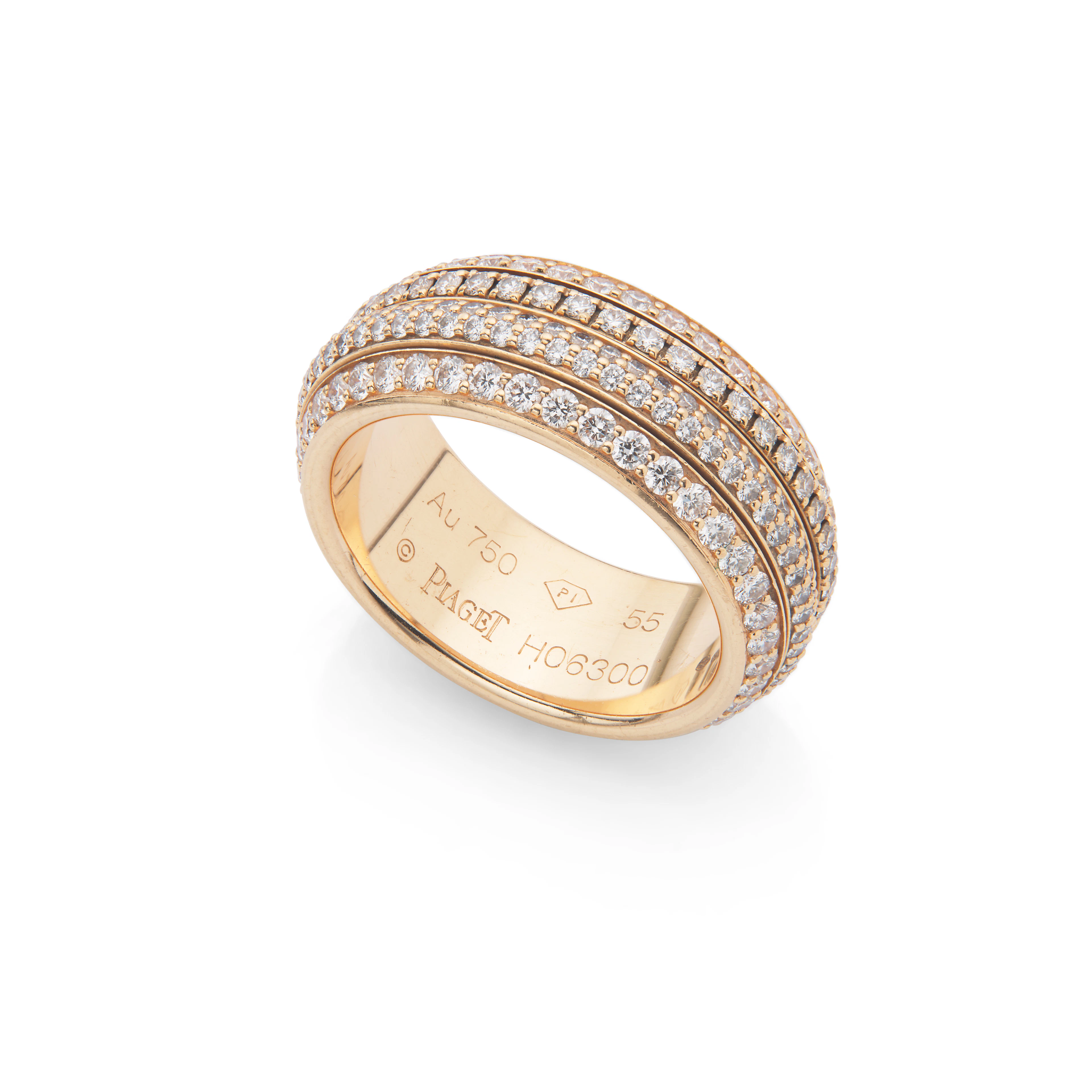 Piaget: A rose gold and diamond 'Possession' ring